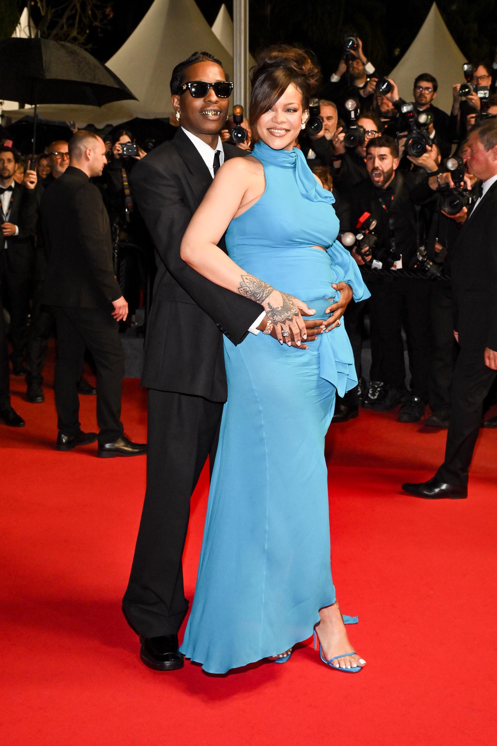 A$AP Rocky and Rihanna attend the "Highest 2 Lowest" red carpet at the 78th annual Cannes Film Festival at Palais des Festivals in Cannes, France, on May 19, 2025 | Source: Getty Images