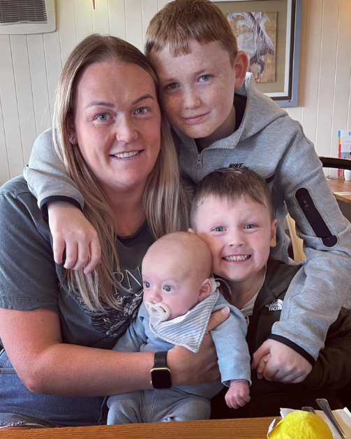 Rachel Surtees with her son from a post dated February 4, 2024. | Source: Facebook/Rachel Surtees