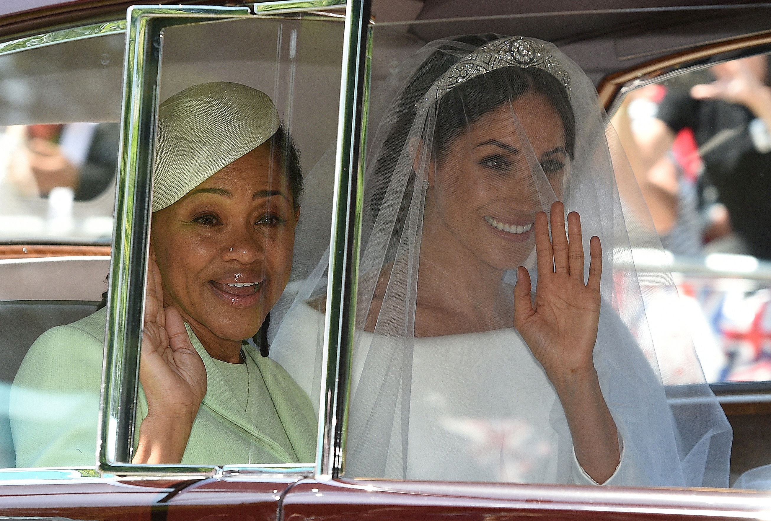 Meghan Markle arrived at her royal wedding alongside her mother, Doria Ragland, who had traveled from California to support her daughter. While Meghan's father was absent, Doria was the only member of her immediate family present at the ceremony, witnessing one of the biggest moments of her daughter's life. | Source: Getty Images.