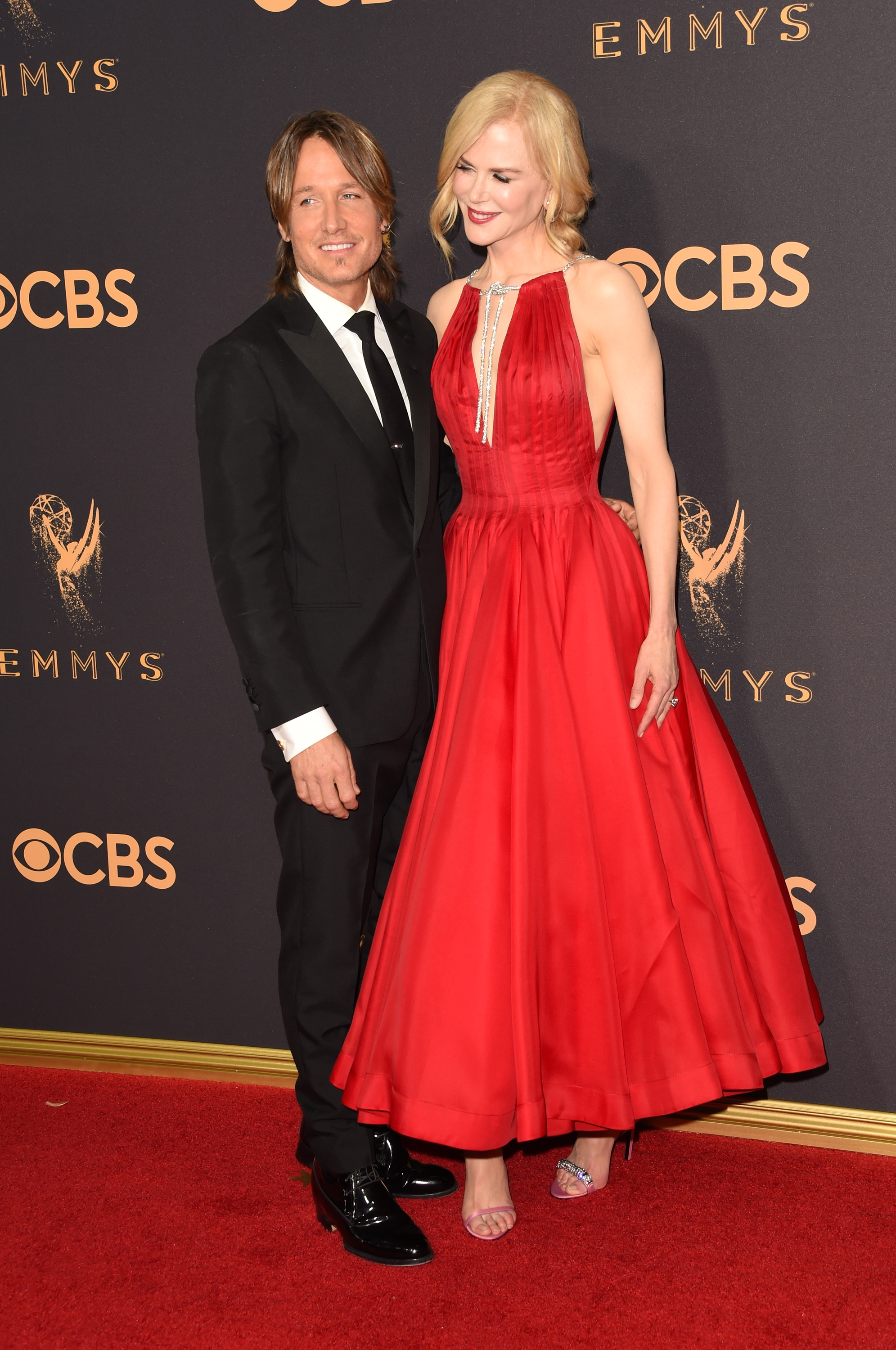 Kidman and Urban posed together on the red carpet before the ceremony. The image captures another moment from her 2017 Emmys appearance. | Source: Getty Images