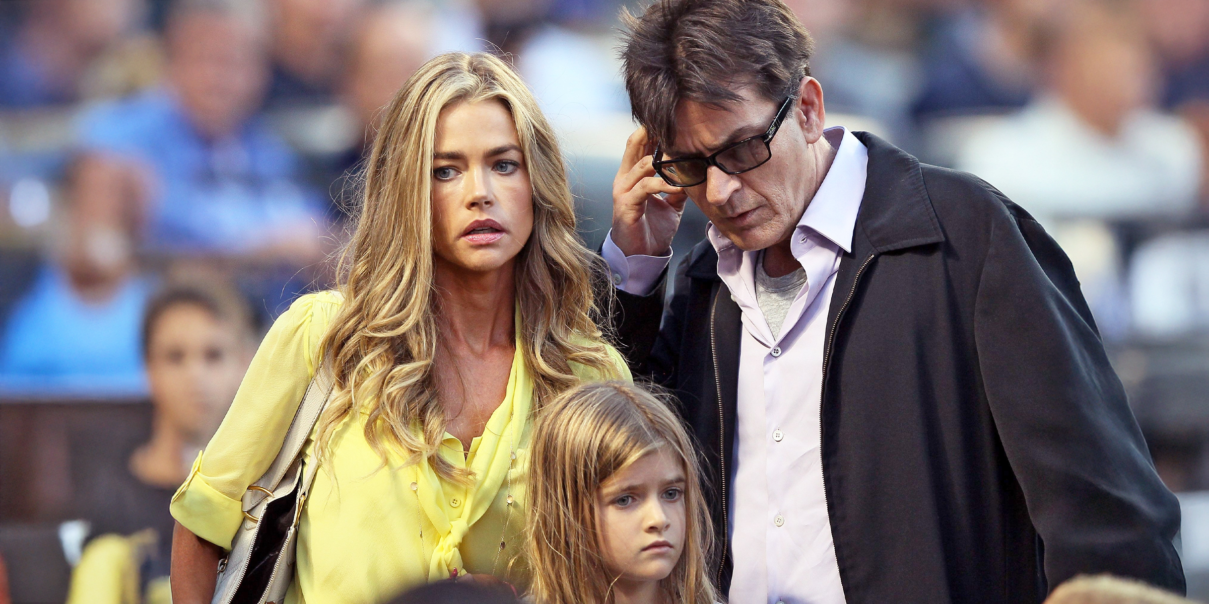 Denise Richards and Charlie and Sami Sheen | Source: Getty Images