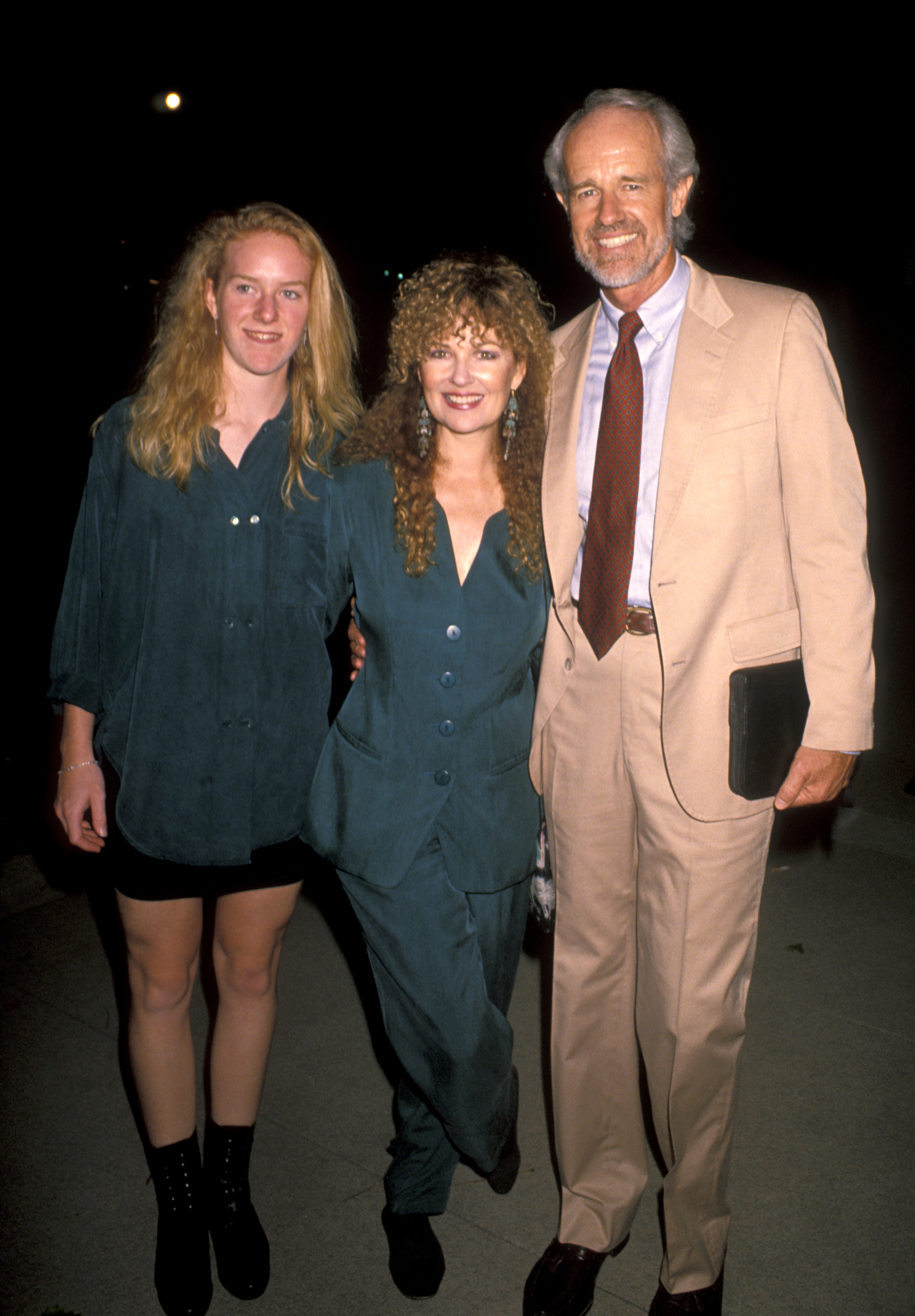 Shelley Fabares, Mike Farrell, and Erin Farrell during the "ABC Fall Premiere Party" on September 12, 1990, at UCLA in Los Angeles, California | Source: Getty Images