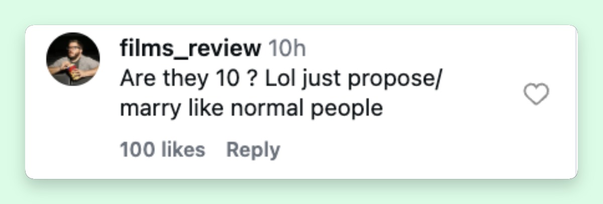 A fan’s blunt reaction adds to the growing online chatter about where the couple’s relationship may be headed. | Source: Instagram/deuxmoi