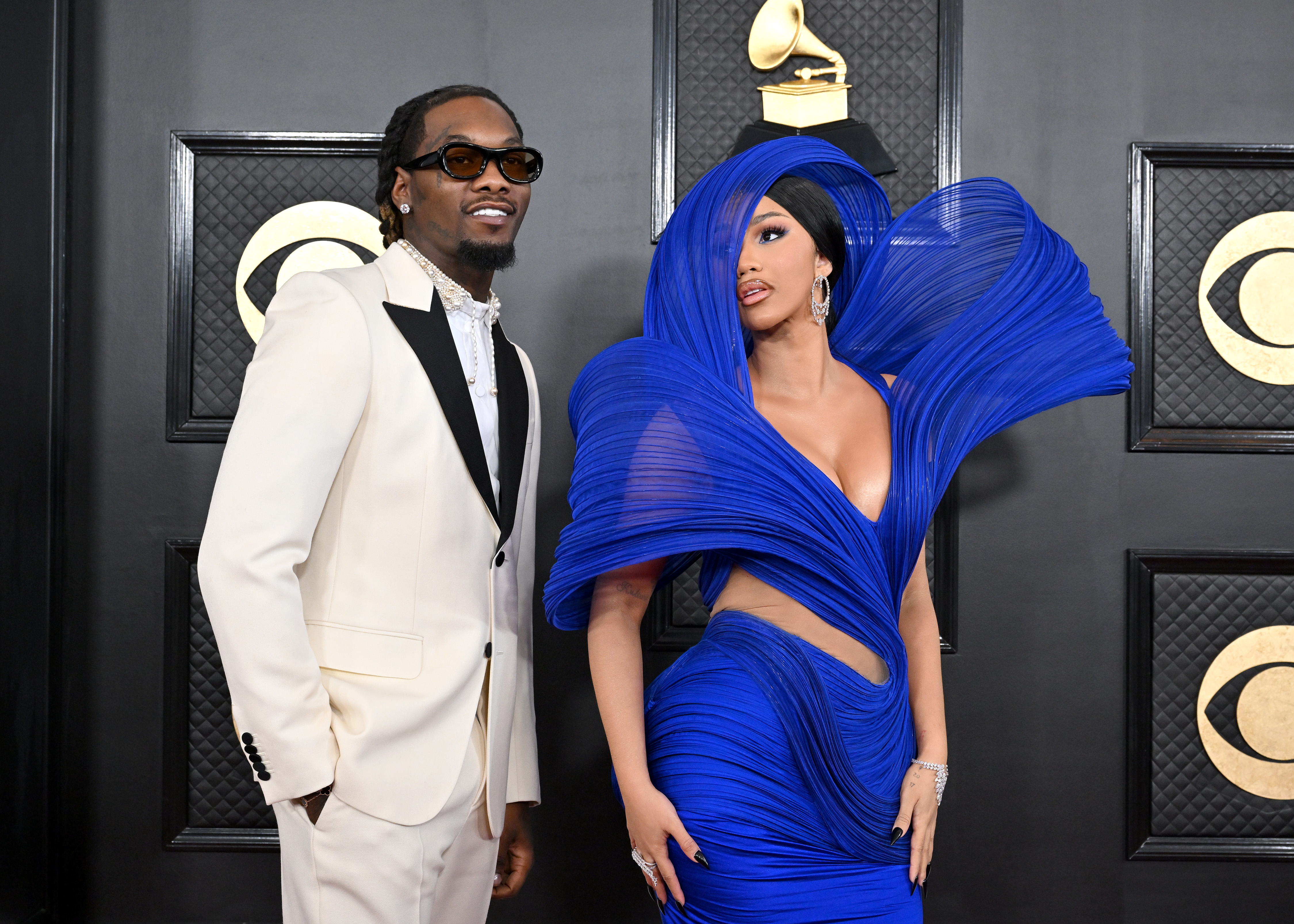Offset and Cardi B at the 65th Grammy Awards in Los Angeles, California on February 5, 2023. | Source: Getty Images