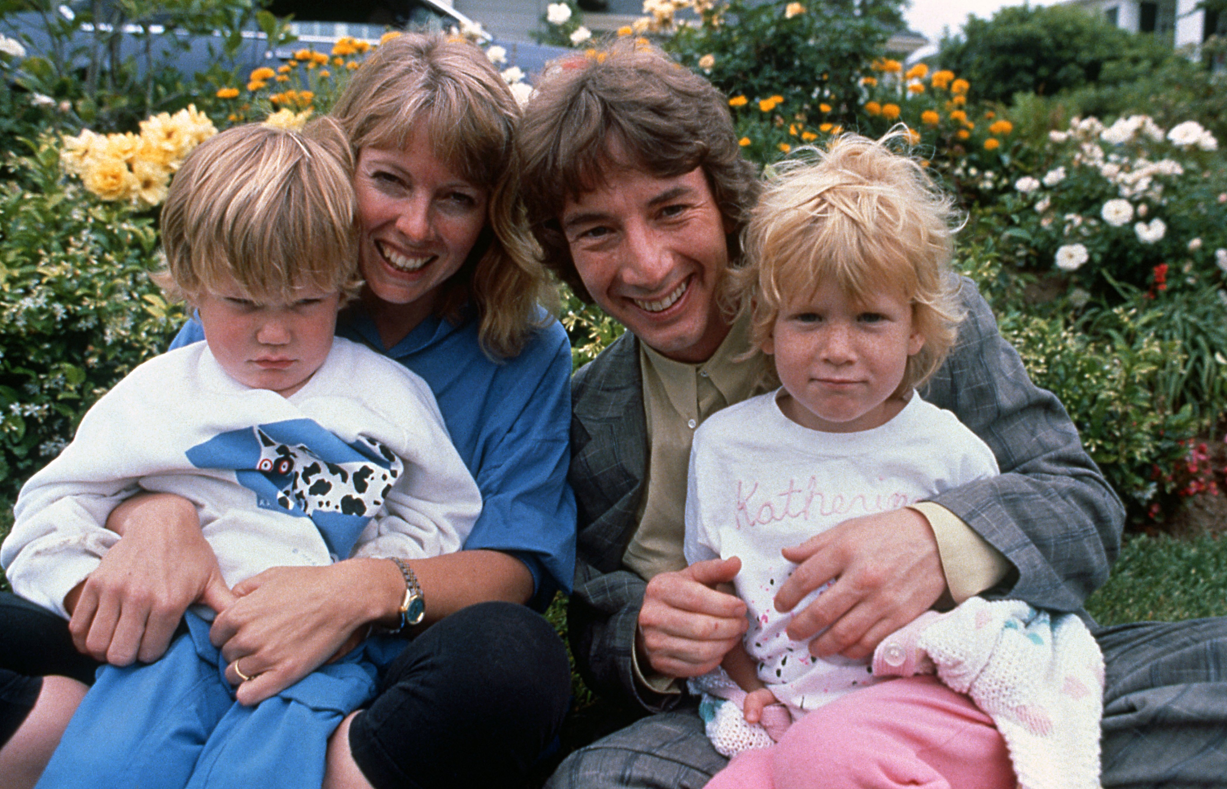 Martin Short poses with his wife, Nancy Dolan, and their children, Katherine Elizabeth and Oliver Patrick, for a portrait in Los Angeles | Source: Getty Images