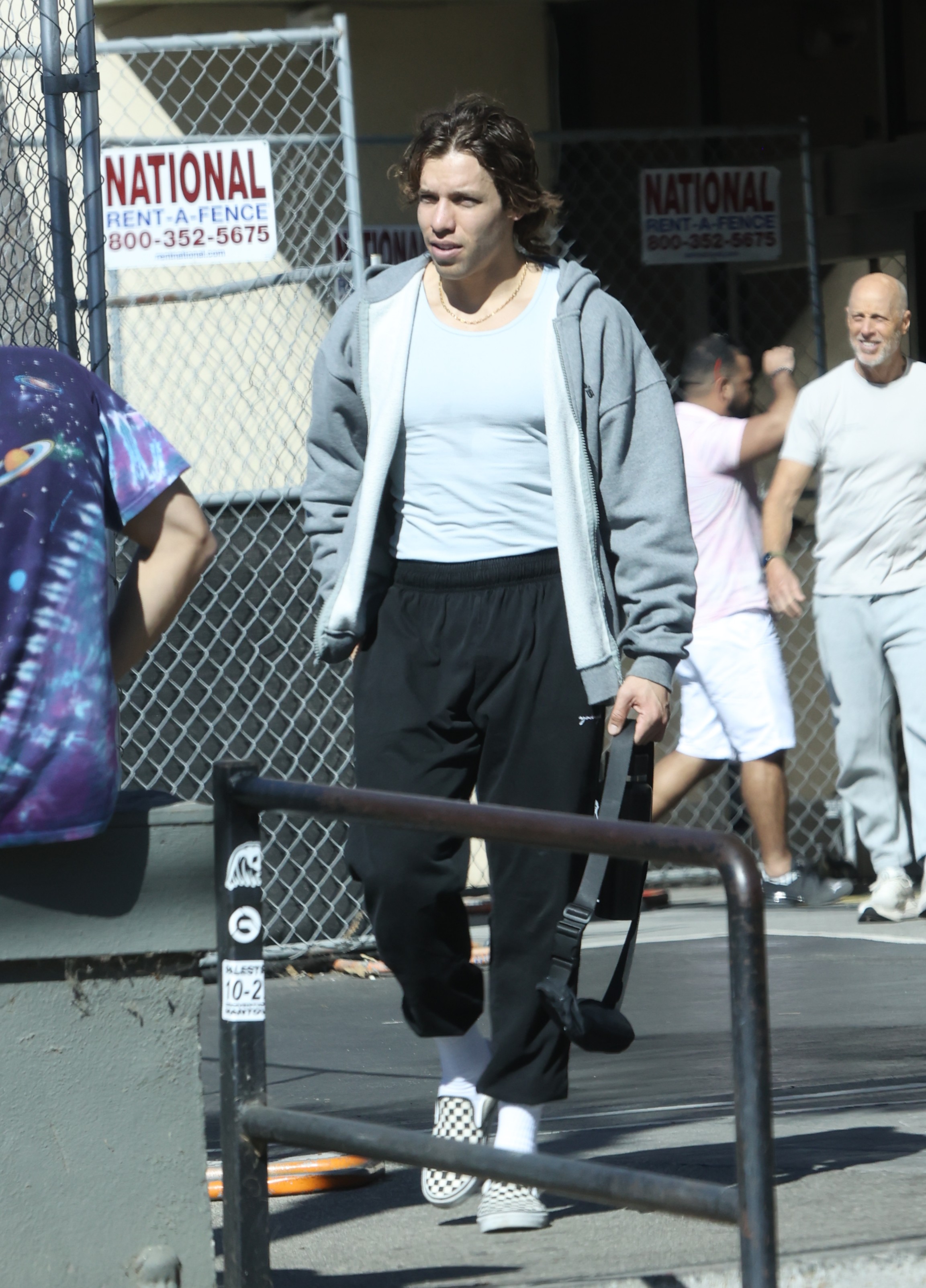 Joseph Baena is seen leaving Gold's Gym on November 8, 2024 in Venice, California.