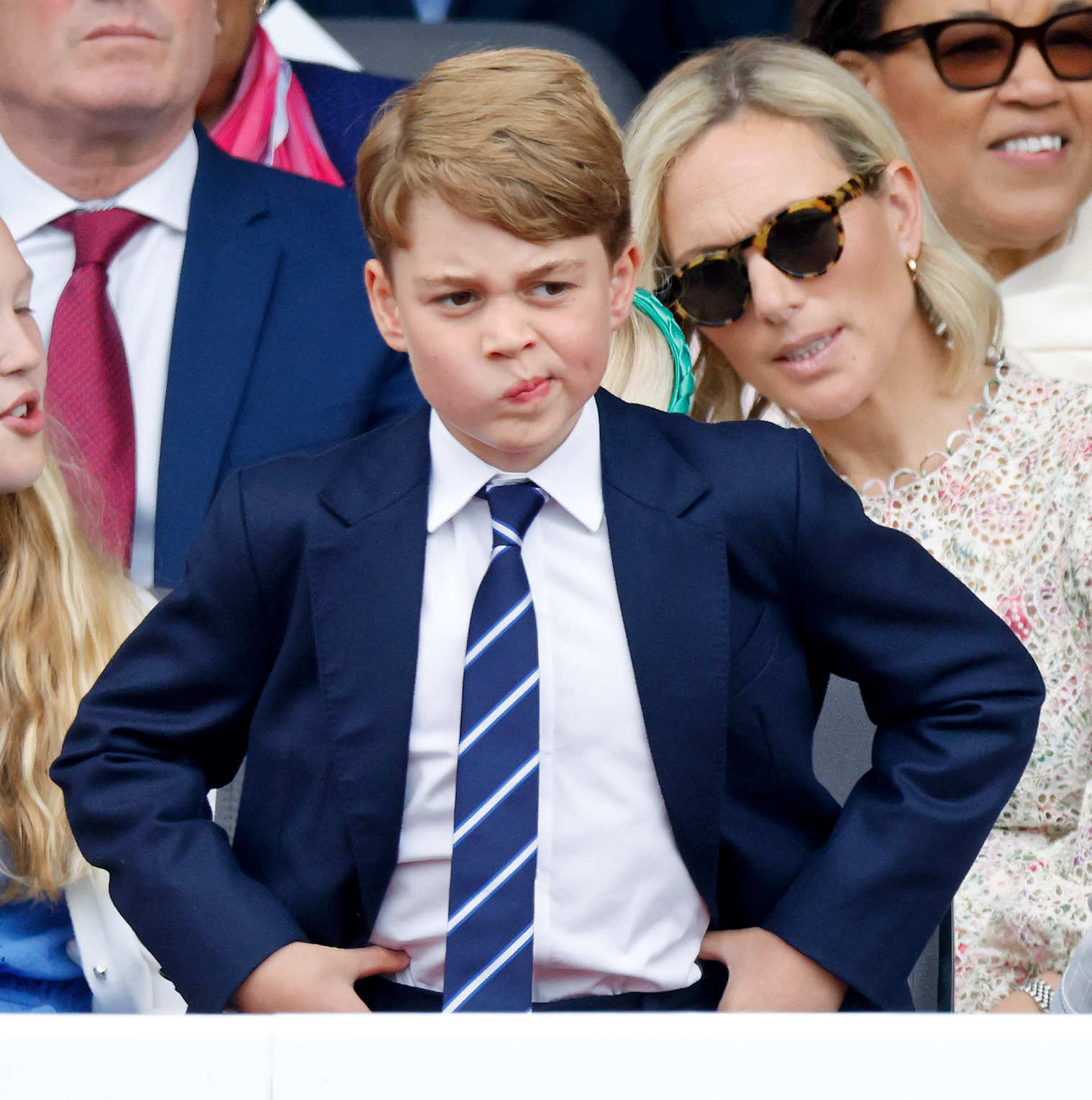 Later that year, George joined the celebrations for his late great-grandmother Queen Elizabeth II’s Platinum Jubilee, attending the Platinum Pageant on June 5. The appearance captured him at 8 during the celebrations marking the monarch’s 70 years on the throne.