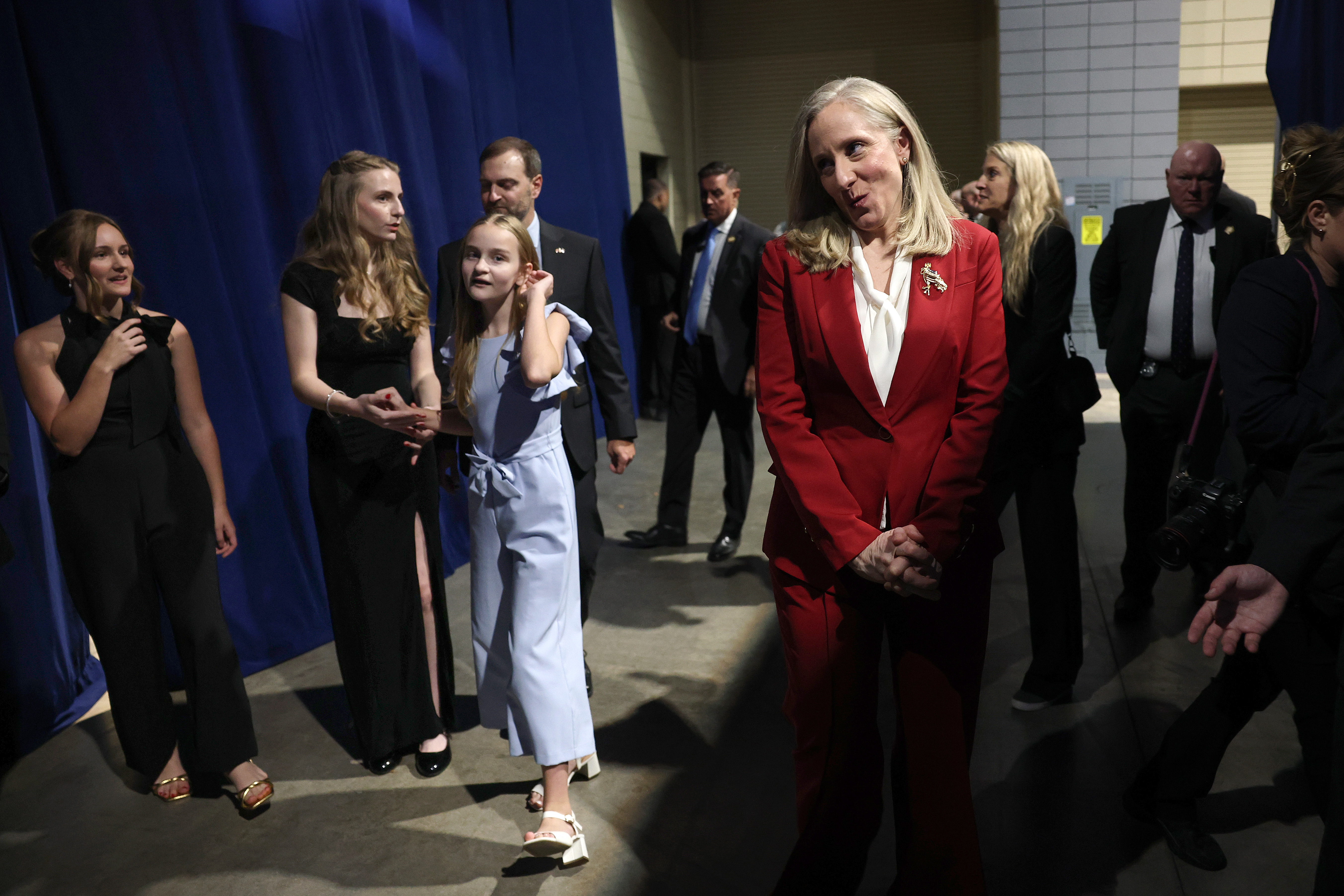 Former Rep. Abigail Spanberger arrives for her election night rally at the Greater Richmond Convention Center on November 4, 2025, in Richmond, Virginia | Source: Getty Images
