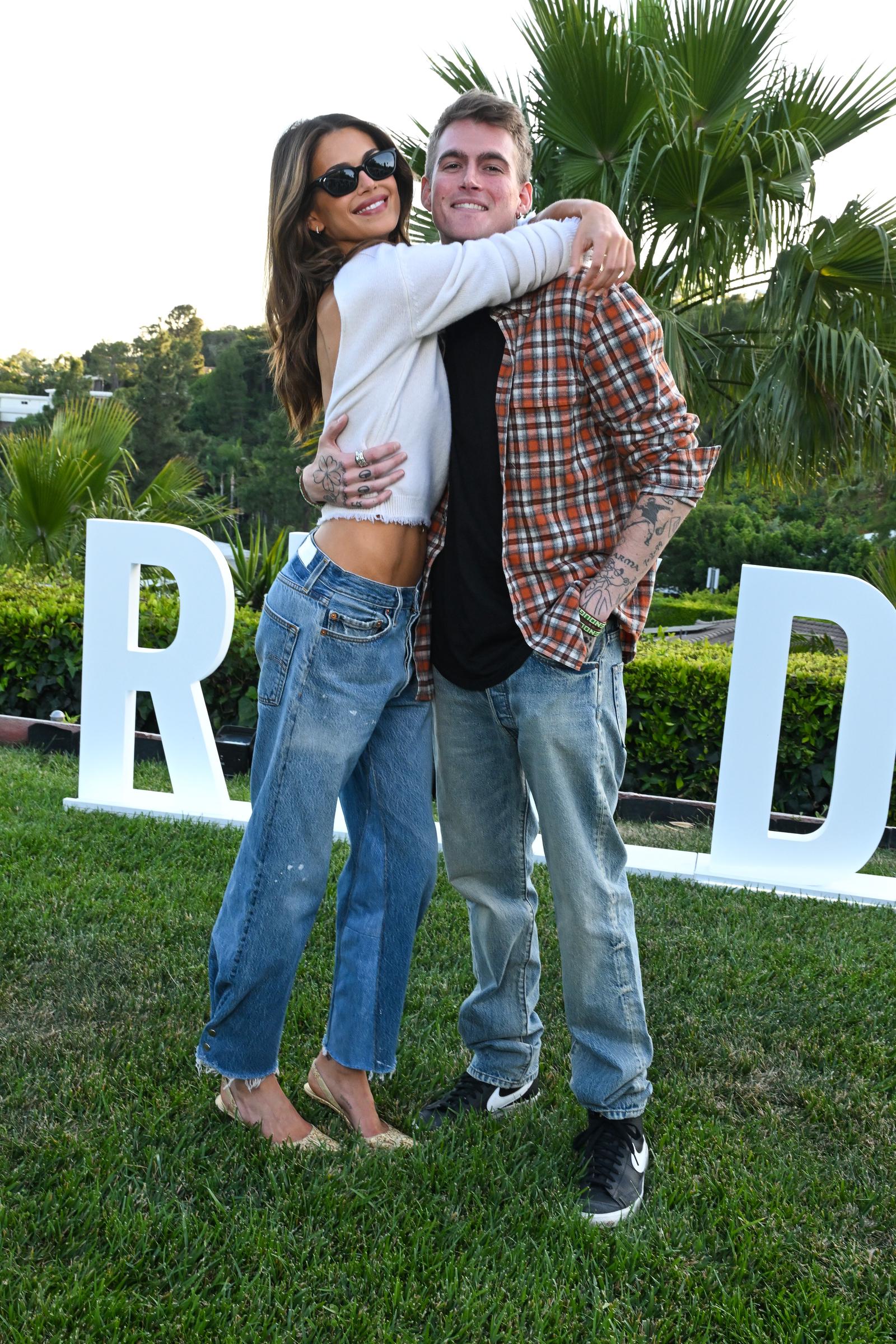 Presley Gerber and his sister Kaia Gerber share a warm moment at the RE/DONE launch in Los Angeles in May 2026, posing together during the family’s appearance at the event. | Source: Getty Images
