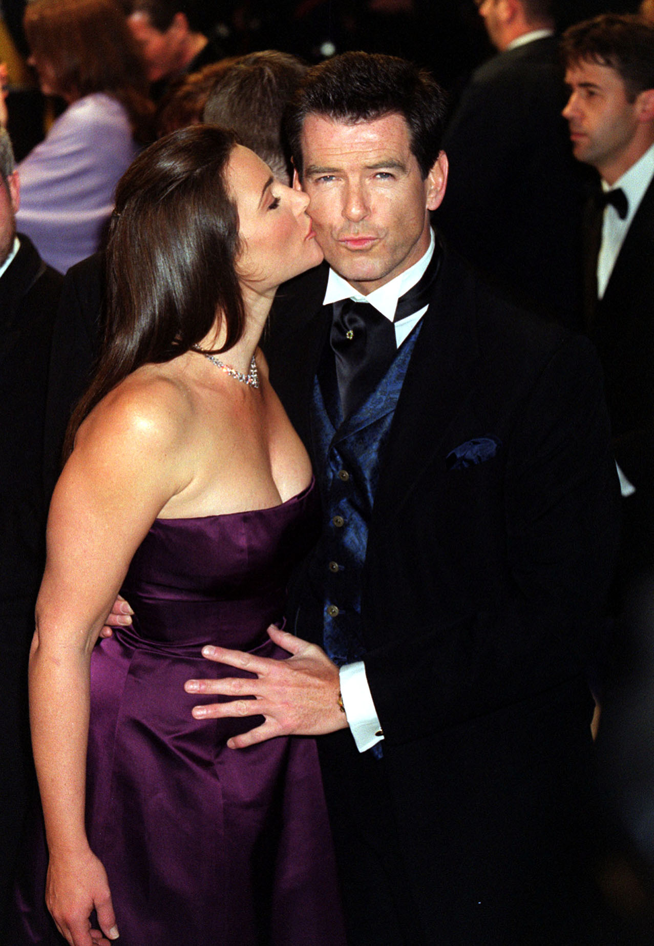This archival photograph captures Pierce and Keely early in their relationship, before their wedding, their two sons, and more than three decades of shared memories. | Source: Getty Images