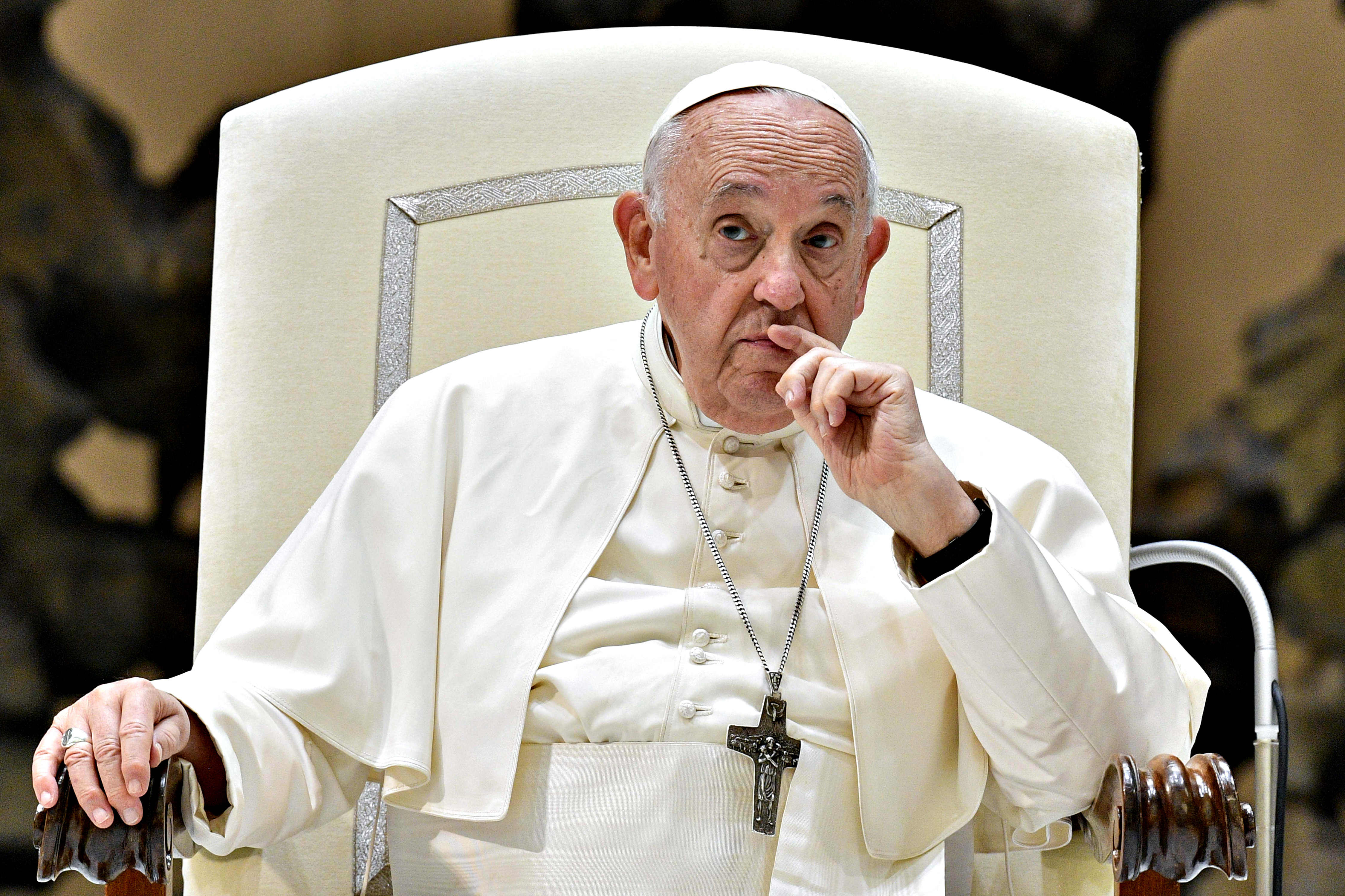 Pope Francis attends his weekly General Audience at the Paul VI Hall on August 9, 2023, in Vatican City | Source: Getty Images