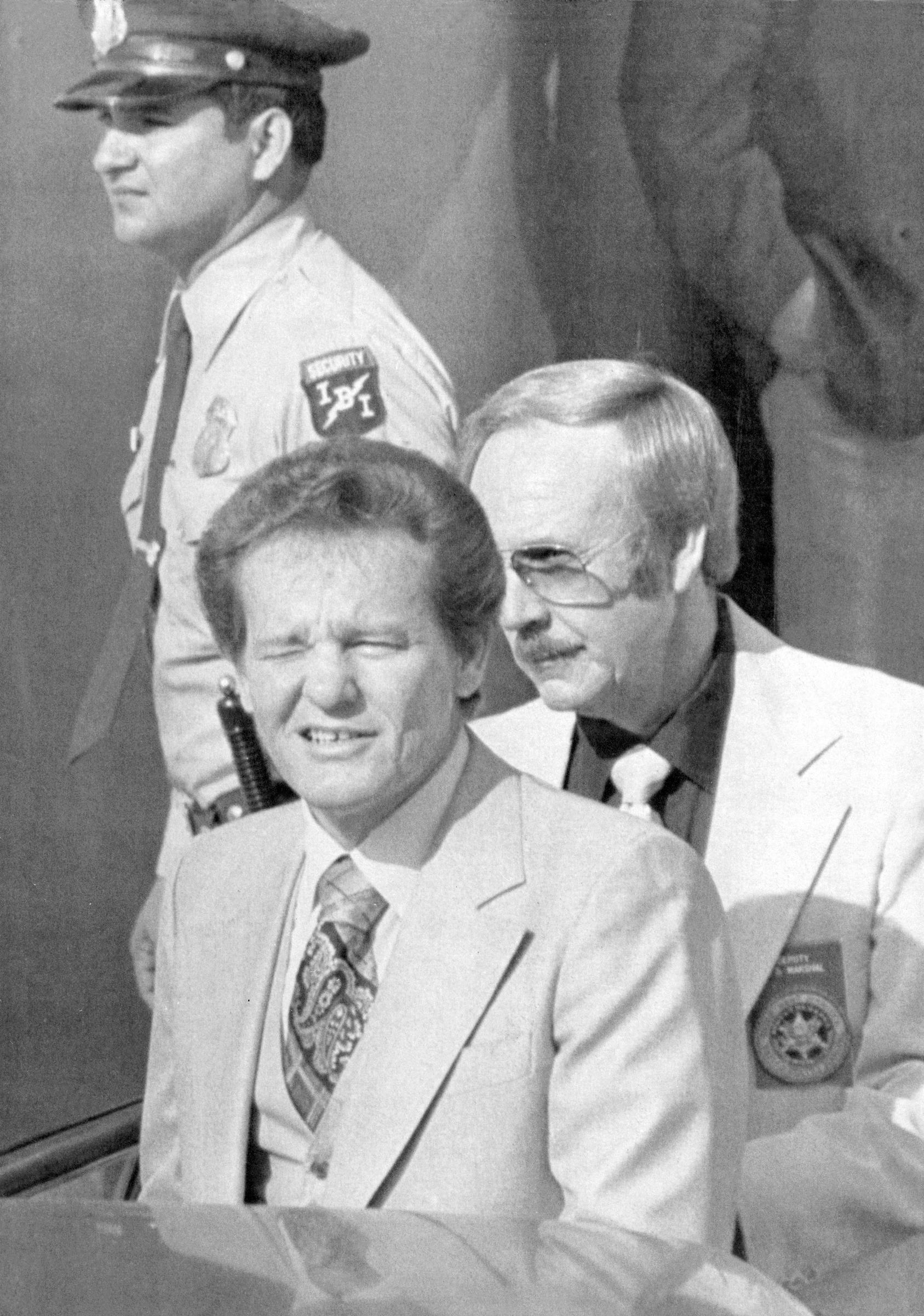 Charles V. Harrelson is led away from federal court in San Antonio, Texas, after a jury found him guilty of murdering U.S. District Judge John H. Wood Jr. in 1982. | Source: Getty Images | Source: Getty Images