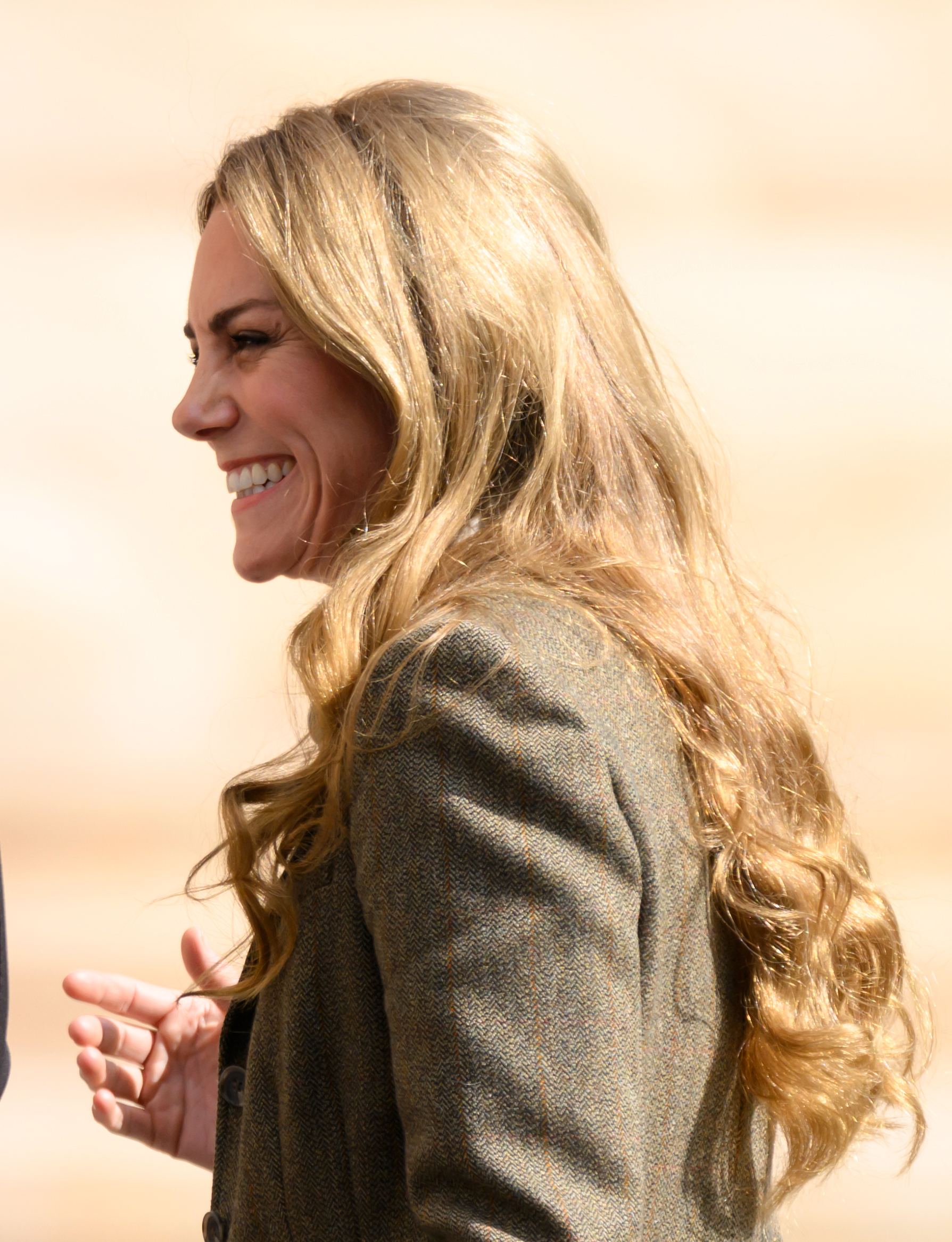 Princess Catherine smiles as she debuts a brighter, golden-toned hairstyle at the Natural History Museum’s gardens in London on September 4, 2025 | Source: Getty Images