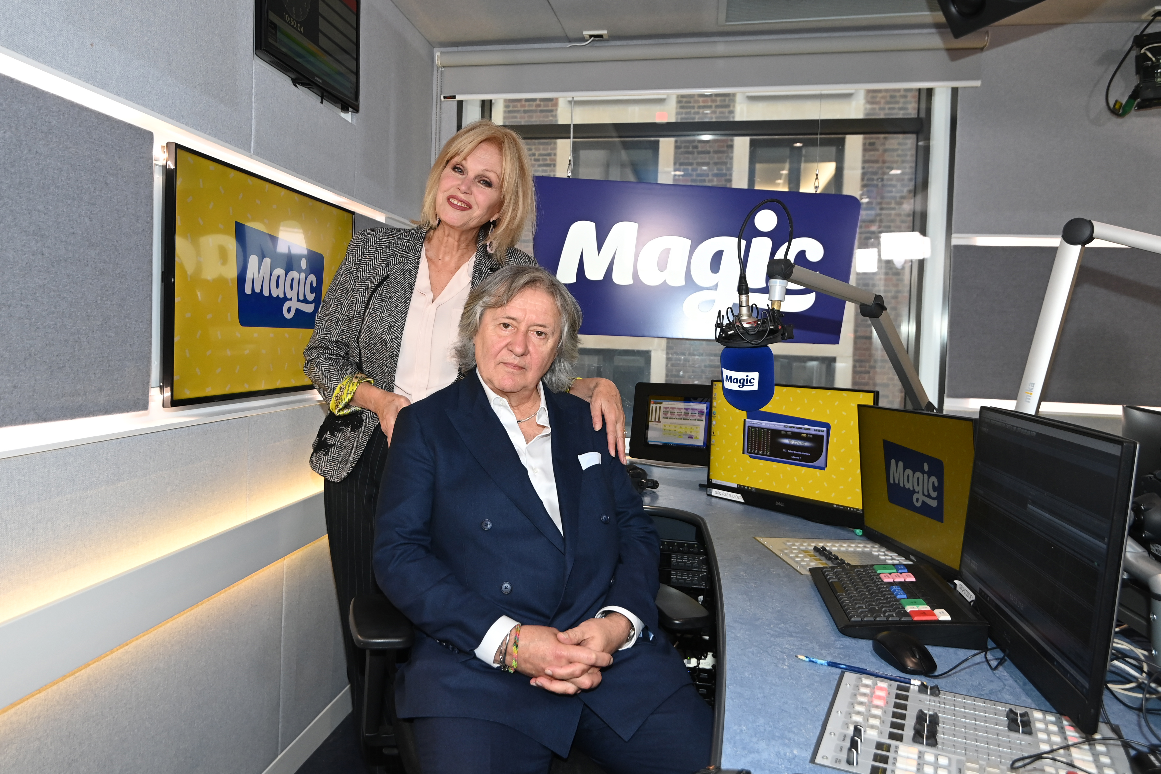 Joanna Lumley and Stephen Barlow pose for a photograph during their appearance on January 16, 2023 | Source: Getty Images