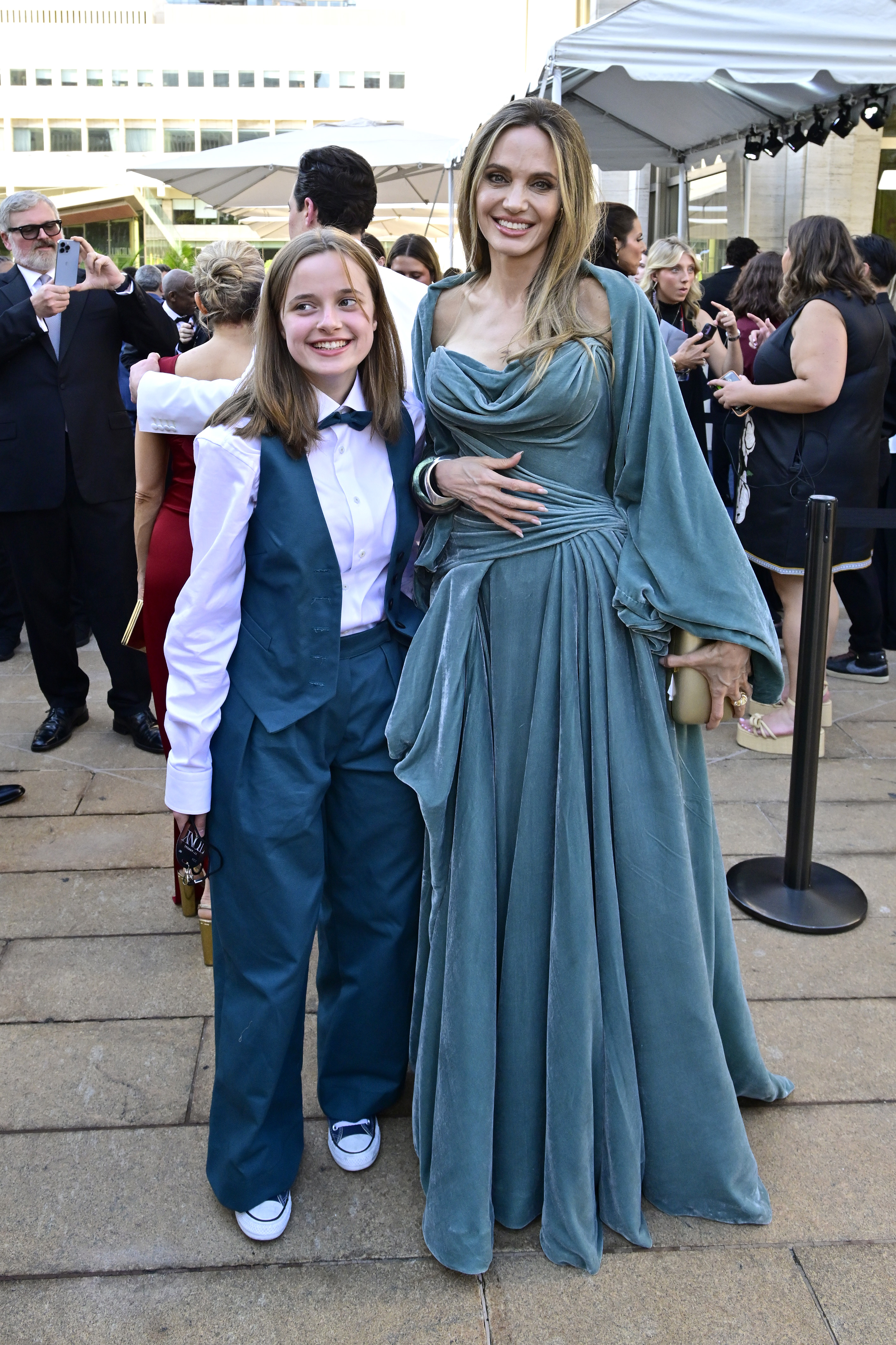 Vivienne Jolie-Pitt and Angelina Jolie attend FIJI Water at the 77th Annual Tony Awards on June 16, 2024 | Source: Getty Images