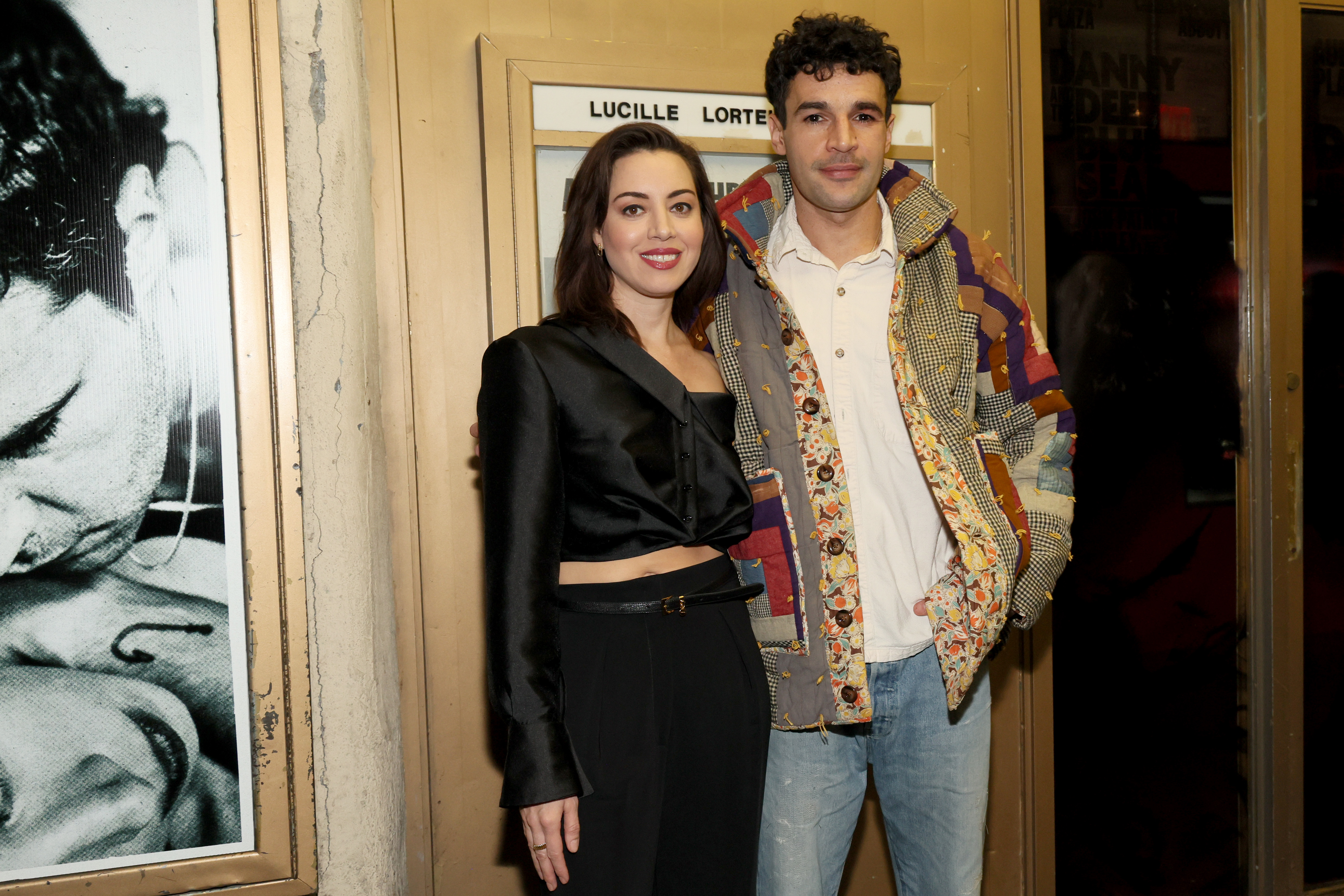 Aubrey Plaza and Christopher Abbott attend the opening night of "Danny and the Deep Blue Sea" at the Lucille Lortel Theatre in New York City on November 13, 2023 | Source: Getty Images
