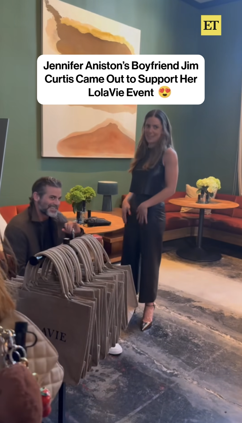 Jim Curtis, dressed casually in a brown barn jacket, was later spotted smiling proudly from the sidelines as he cheered her on. From a post dated August 21, 2025. | Source: Facebook/EntertainmentTonight