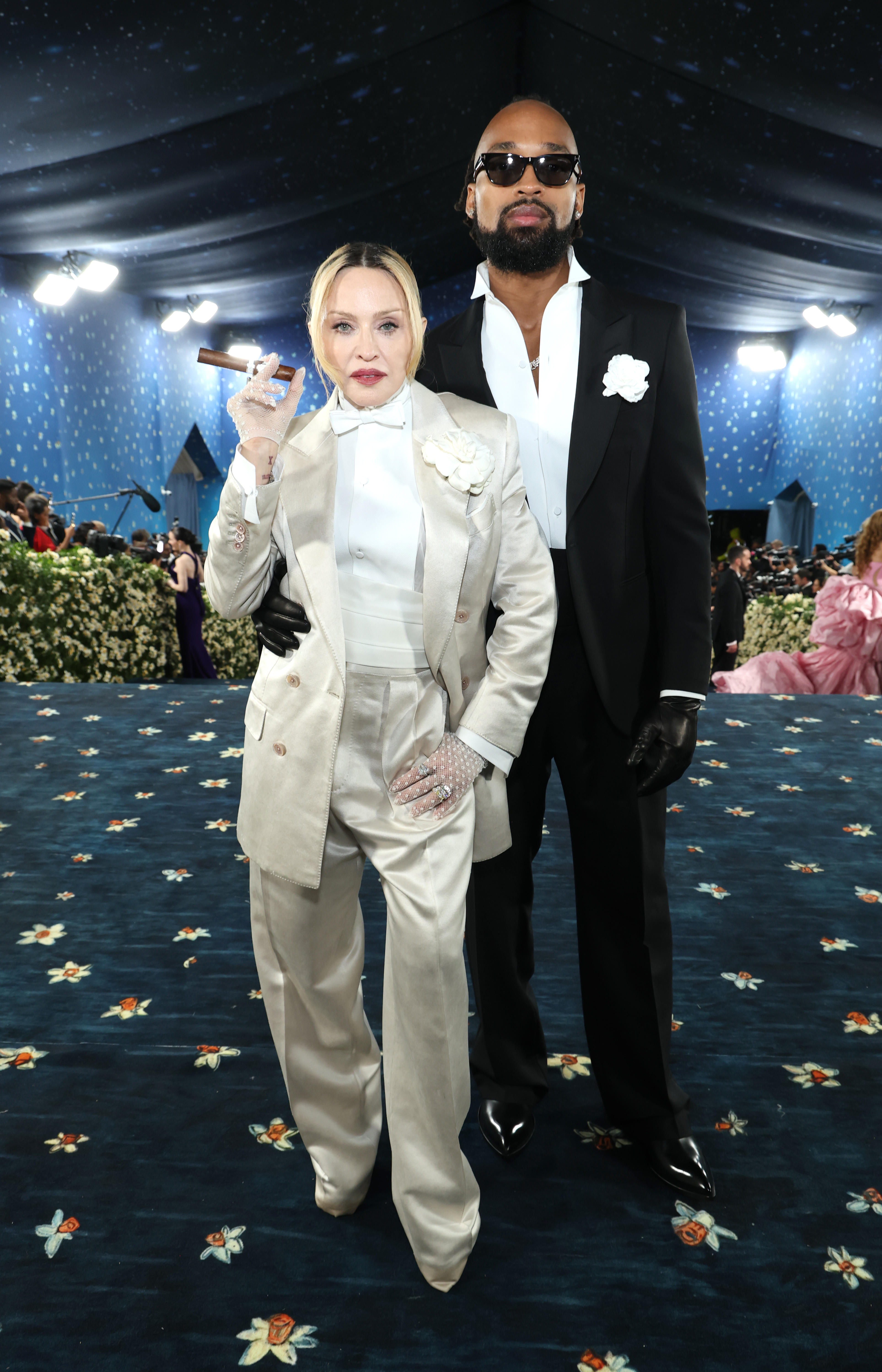 Madonna and Akeem Morris at the 2025 Met Gala on May 5 in New York. | Source: Getty Images
