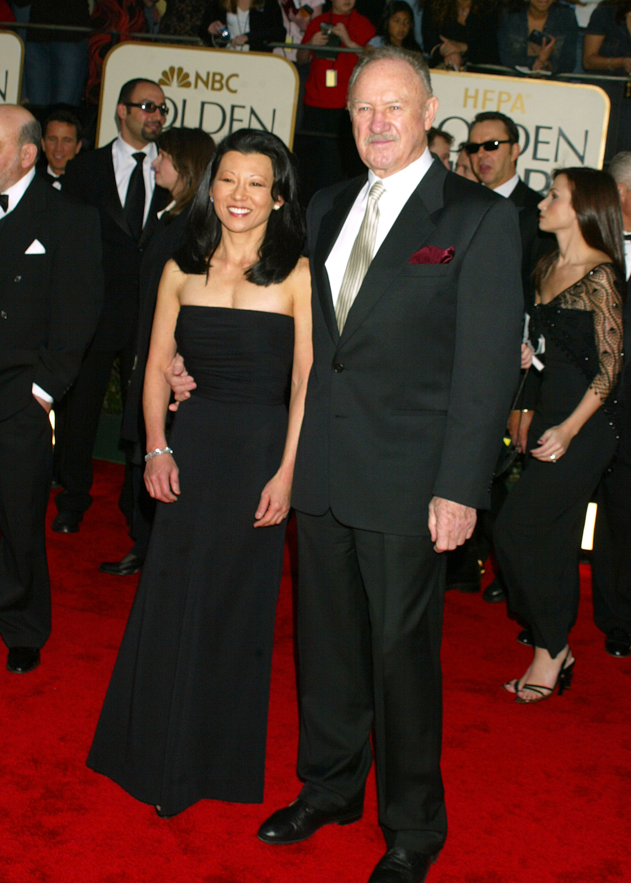 Betsy Arakawa and Gene Hackman during The 60th Annual Golden Globe Awards at The Beverly Hilton Hotel in Beverly Hills, California, on January 19, 2003 | Source: Getty Images