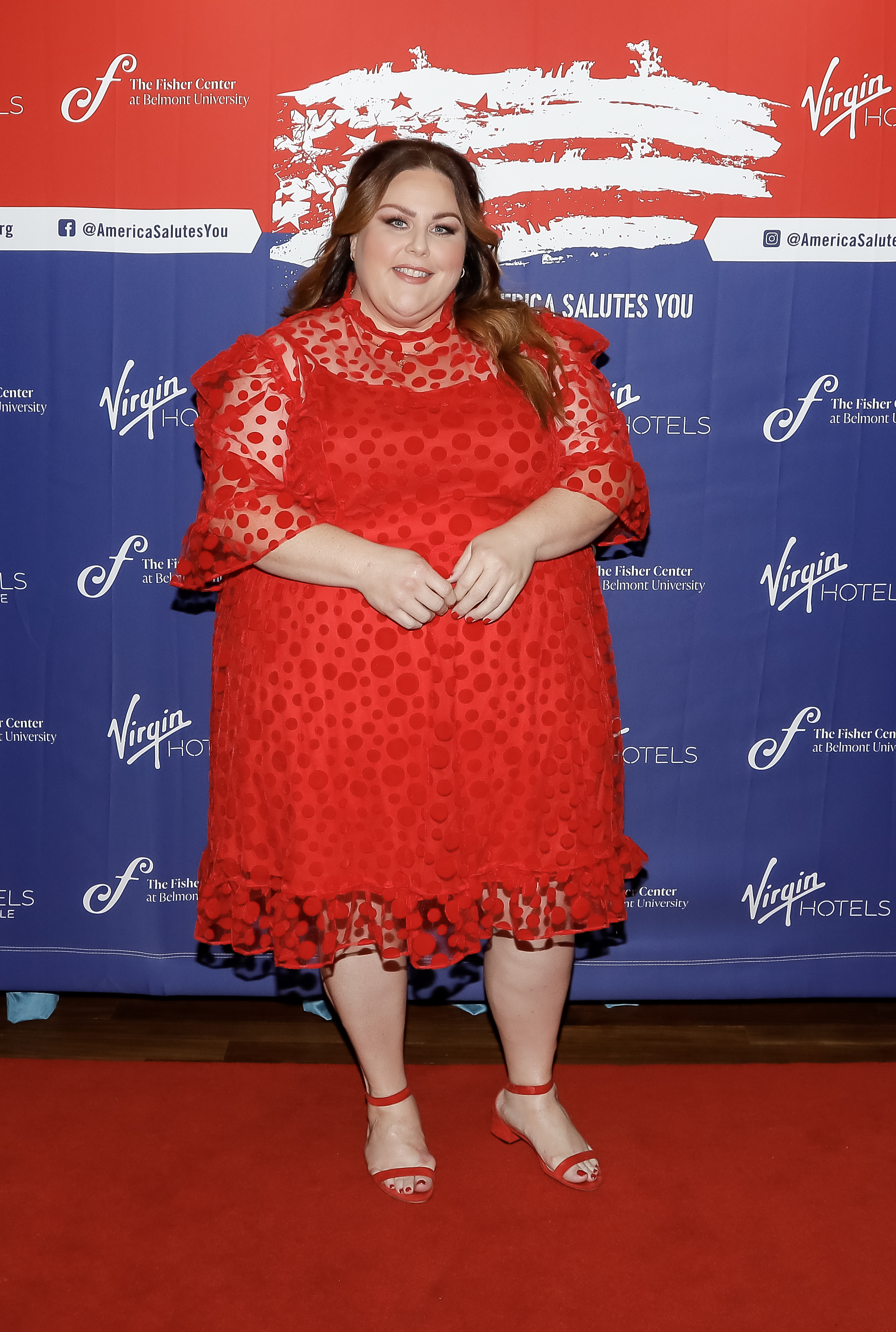 Chrissy Metz attends the 'America Salutes You' 2023 concert for gratitude at The Fisher Center for the Performing Arts on December 15, 2023, in Nashville, Tennessee. | Source: Getty Images