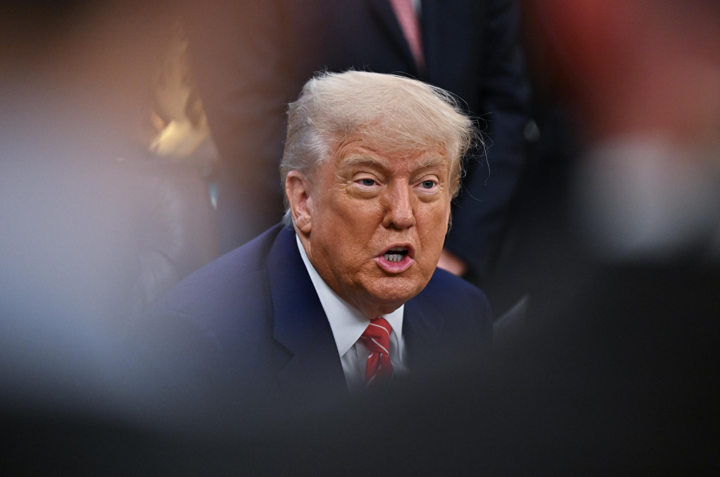Donald Trump speaking during an announcement on a trade deal with the United Kingdom in Washington, D.C., on May 8, 2025. | Source: Getty Images
