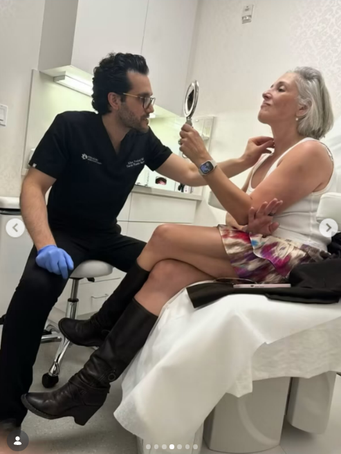 Her doctor is checking the results in this photo, and she couldn't have sang more praises for the physician. | Source: Instagram/rickilake