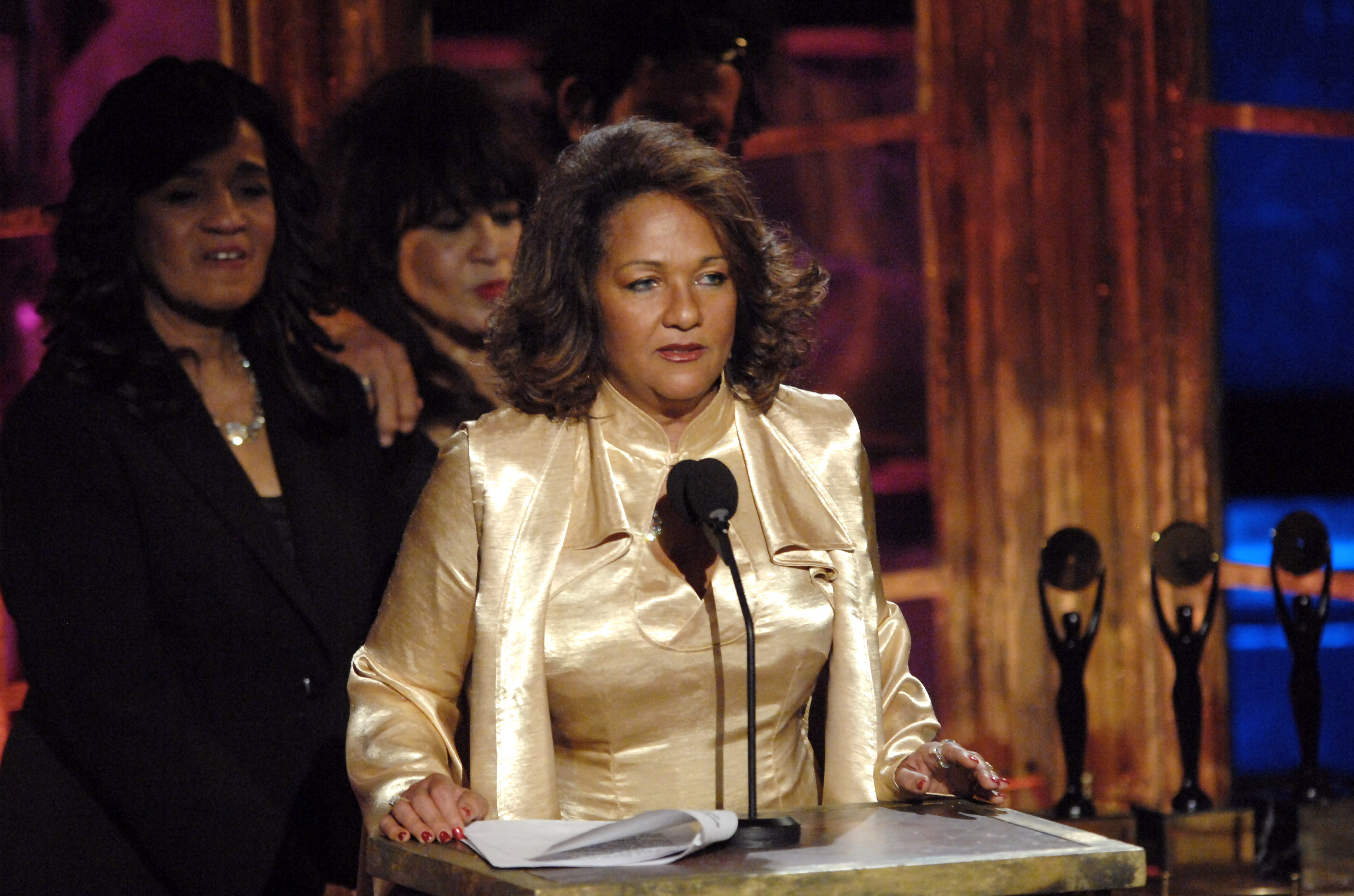 Estelle Bennett, Ronnie Spector and Nedra Talley of The Ronettes, inductees of the Rock And Roll Hall Of Fame, pictured on March 12, 2007 | Source: Getty Images