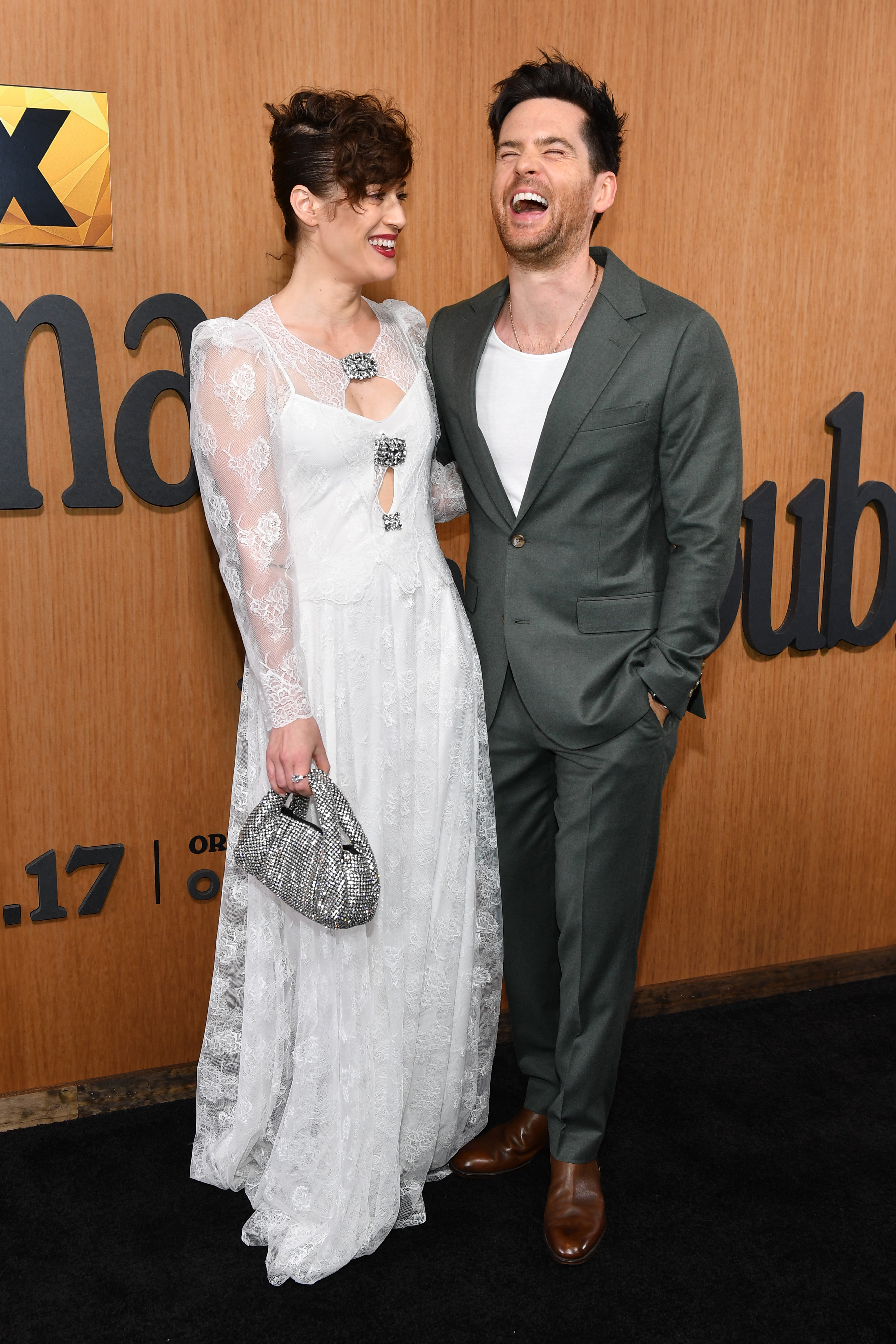 Lizzy Caplan and Tom Riley during the "Fleishman is in Trouble" New York premiere at Carnegie Hall on November 7, 2022 in New York City. | Source: Getty Images