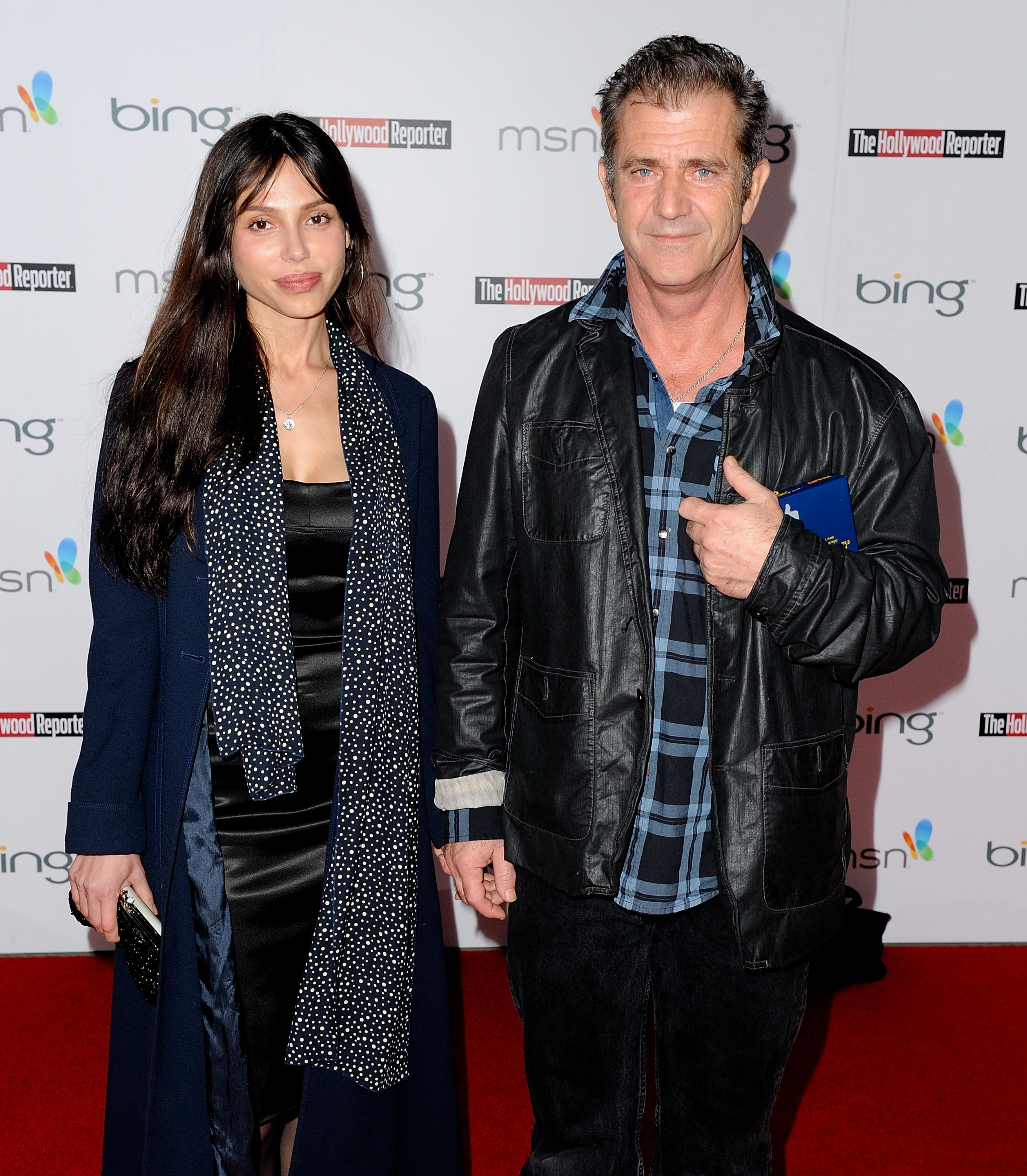 Oksana Grigorieva and Mel Gibson at The Hollywood Reporter's Academy Awards Nominees' Cocktail Reception on March 4, 2010, in Los Angeles, California. | Source: Getty Images