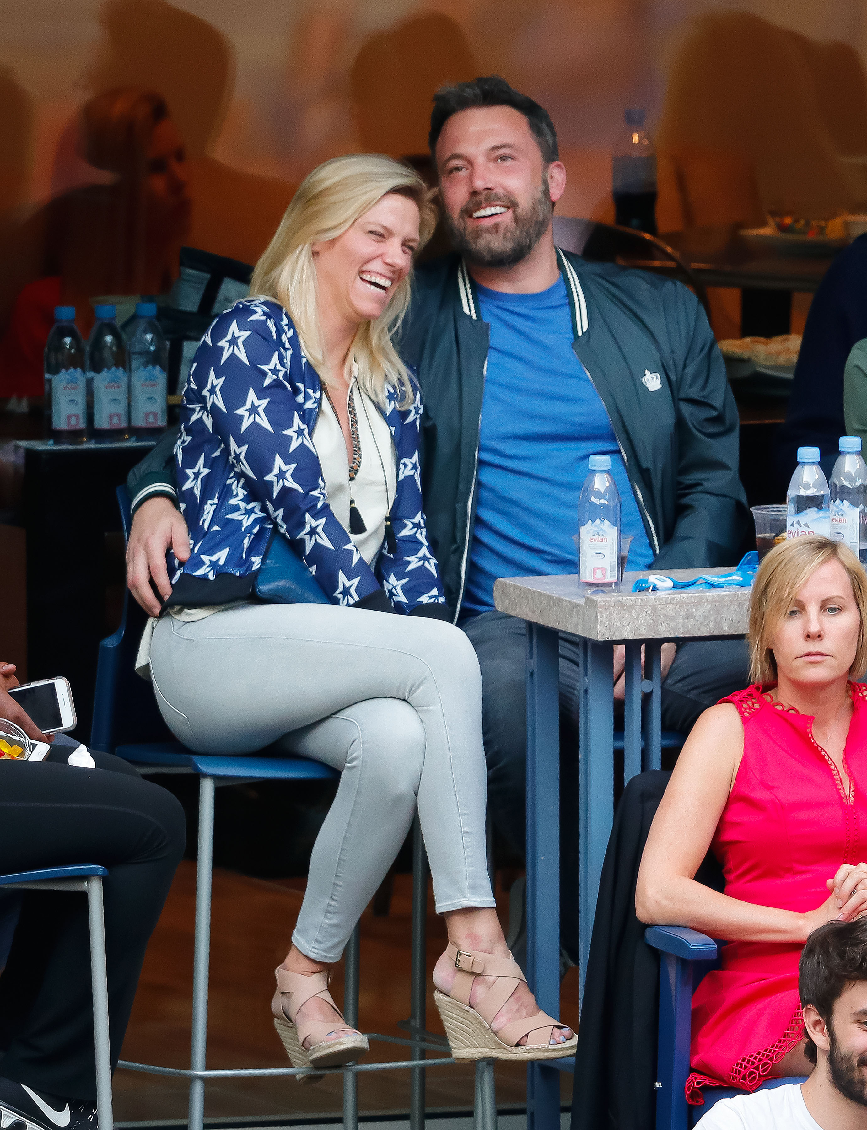 Lindsay Shookus and Ben Affleck at the 2017 US Open Tennis Championships on September 10 in New York. | Source: Getty Images