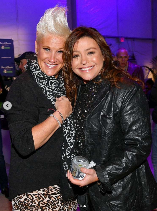 Anne Burrell and Rachael Ray share a joyful moment at a Food Network event, showcasing their close friendship off-camera, posted on June 18, 2025 | Source: Instagram/rachaelray