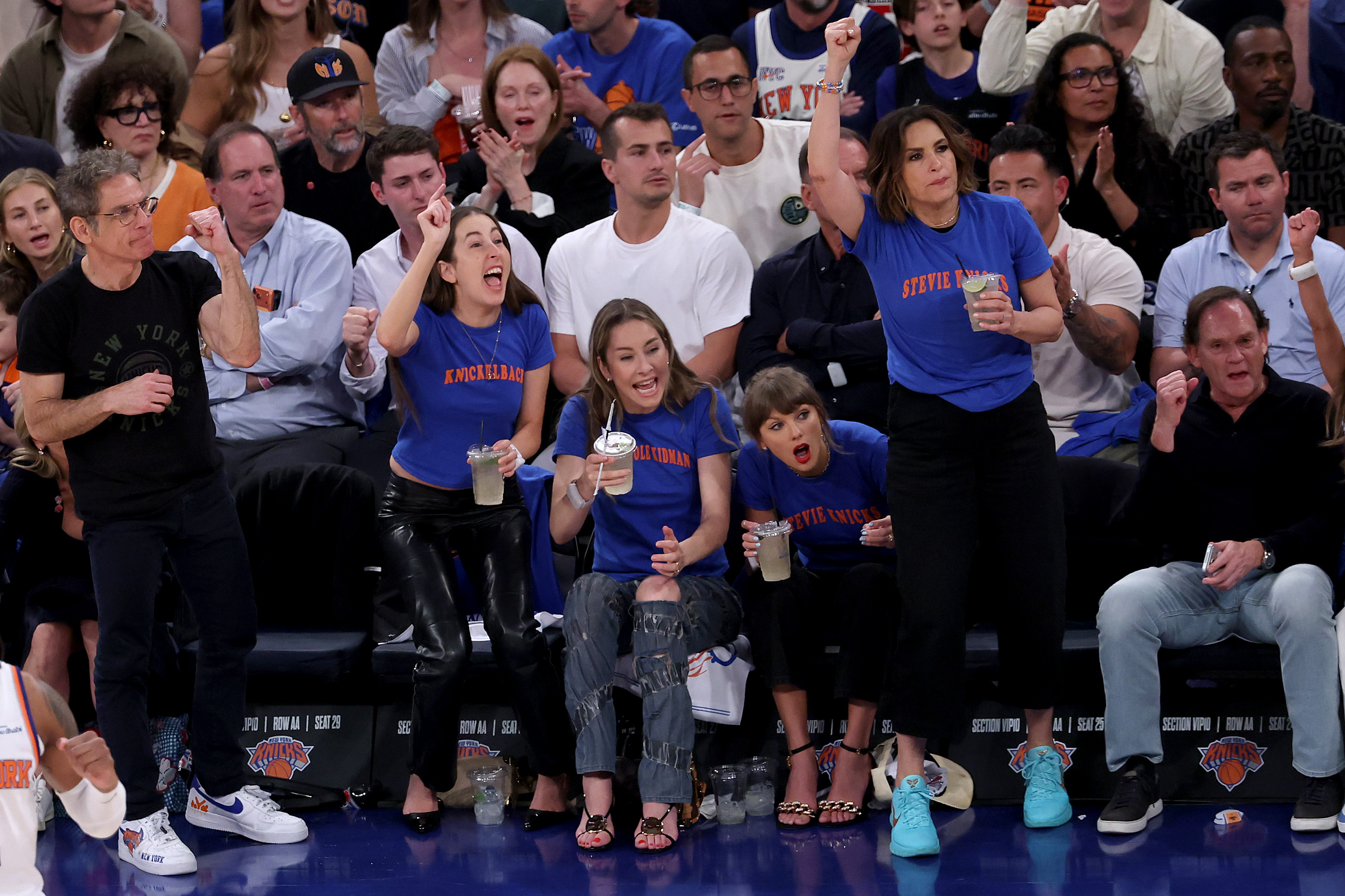 The bride-to-be even fueled local speculation recently when she sat courtside with friends Alana and Este Haim during Game 4 of the NBA finals. | Source: Getty Images