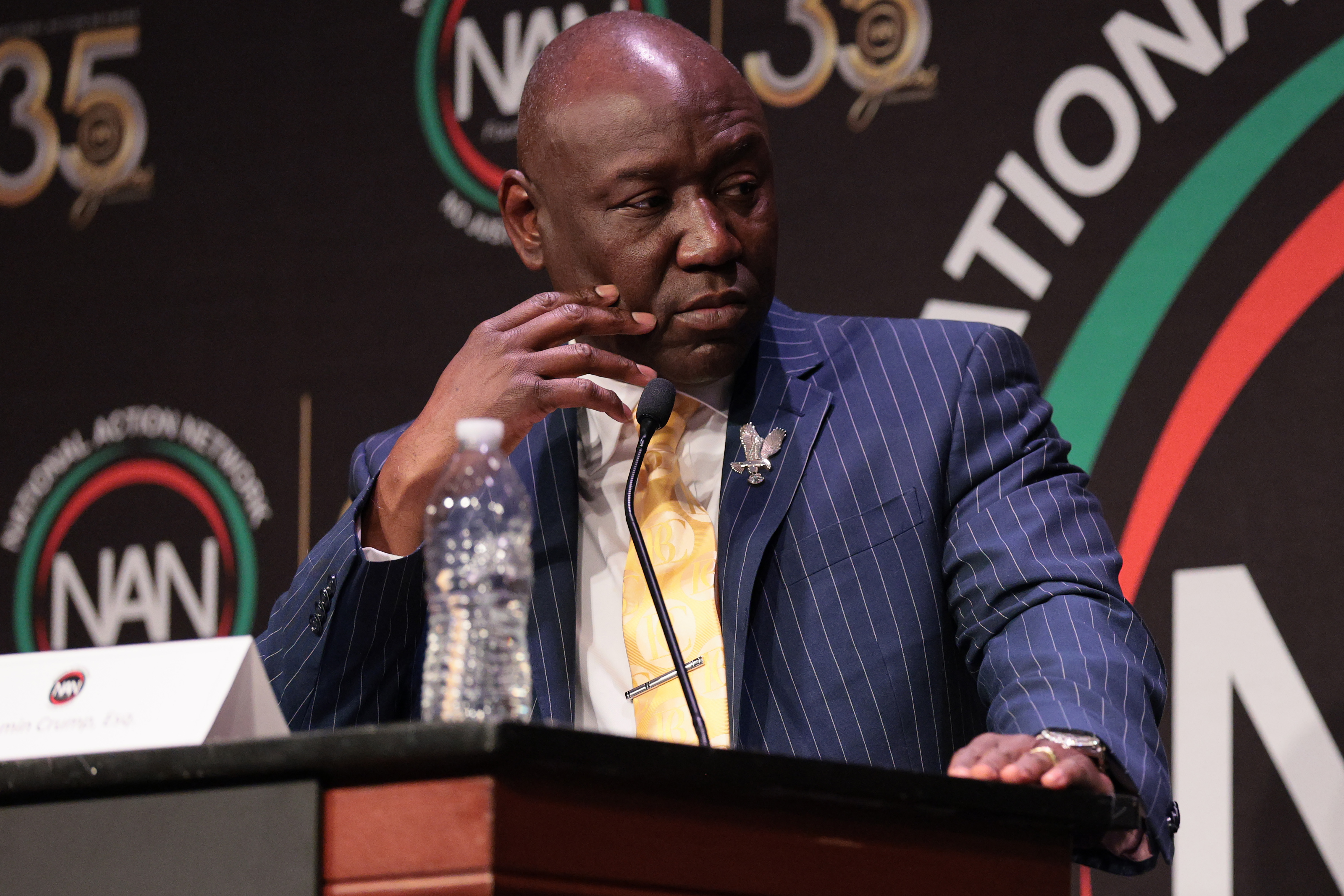 Coach Tracy Lampley said he did not believe racial tensions at school played a role in Nolan Wells' case. Attorney Ben Crump has publicly questioned that view while calling for more answers about Wells' final hours. | Source: Getty Images