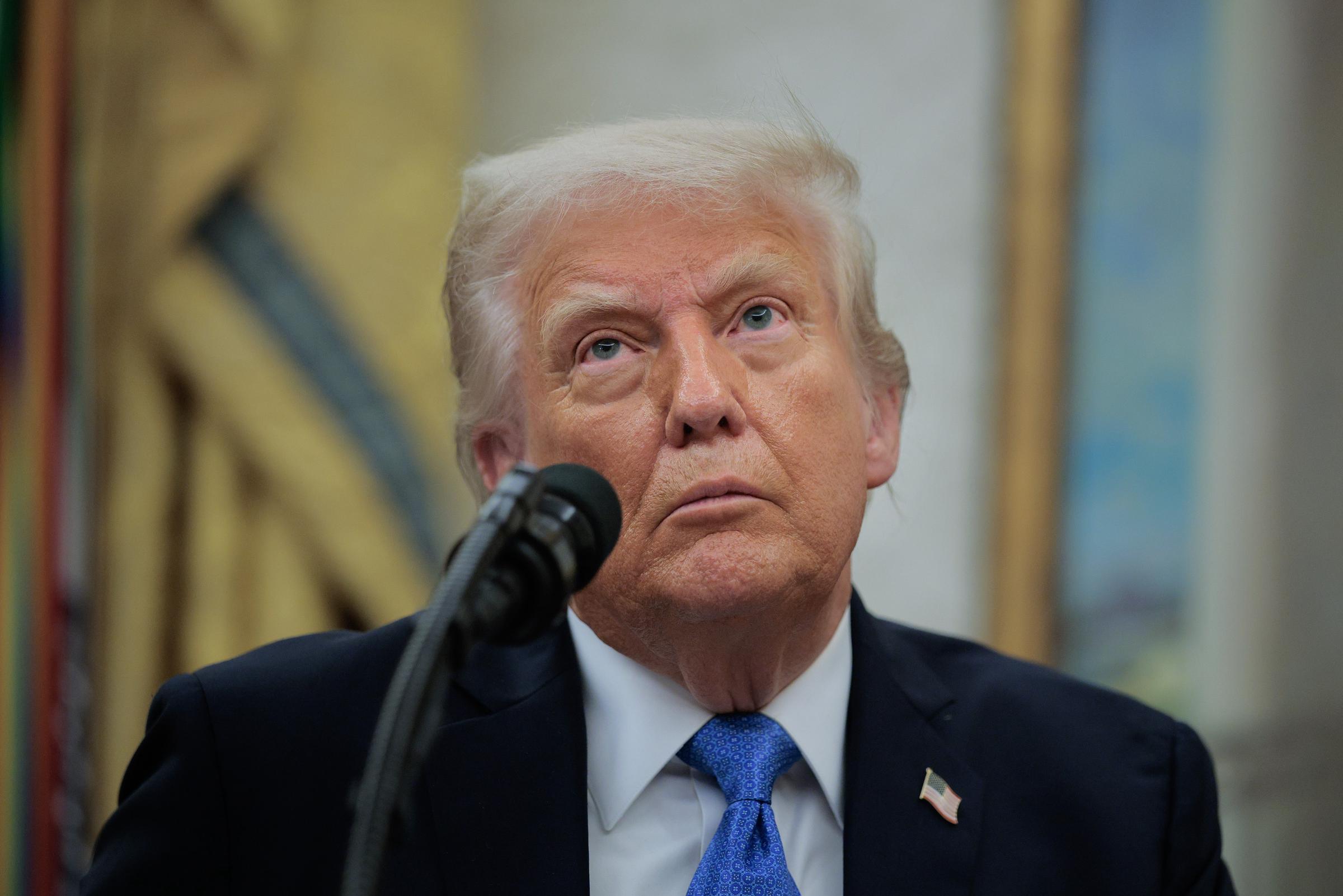 Donald Trump is pictured in the Oval Office of the White House on May 19, 2025, in Washington, D.C. | Source: Getty Images