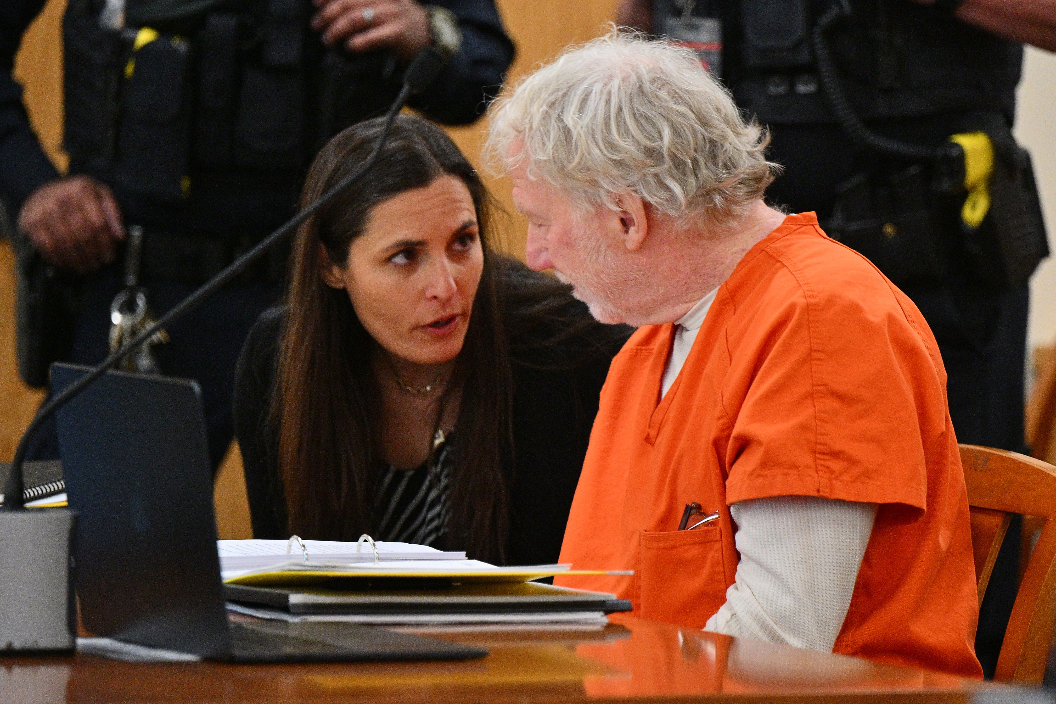 Busfield's defense team was involved in the court proceedings that followed his surrender. Attorney Amber Fayerberg spoke with him during a January 20, 2026, hearing in Albuquerque. | Source: Getty Images