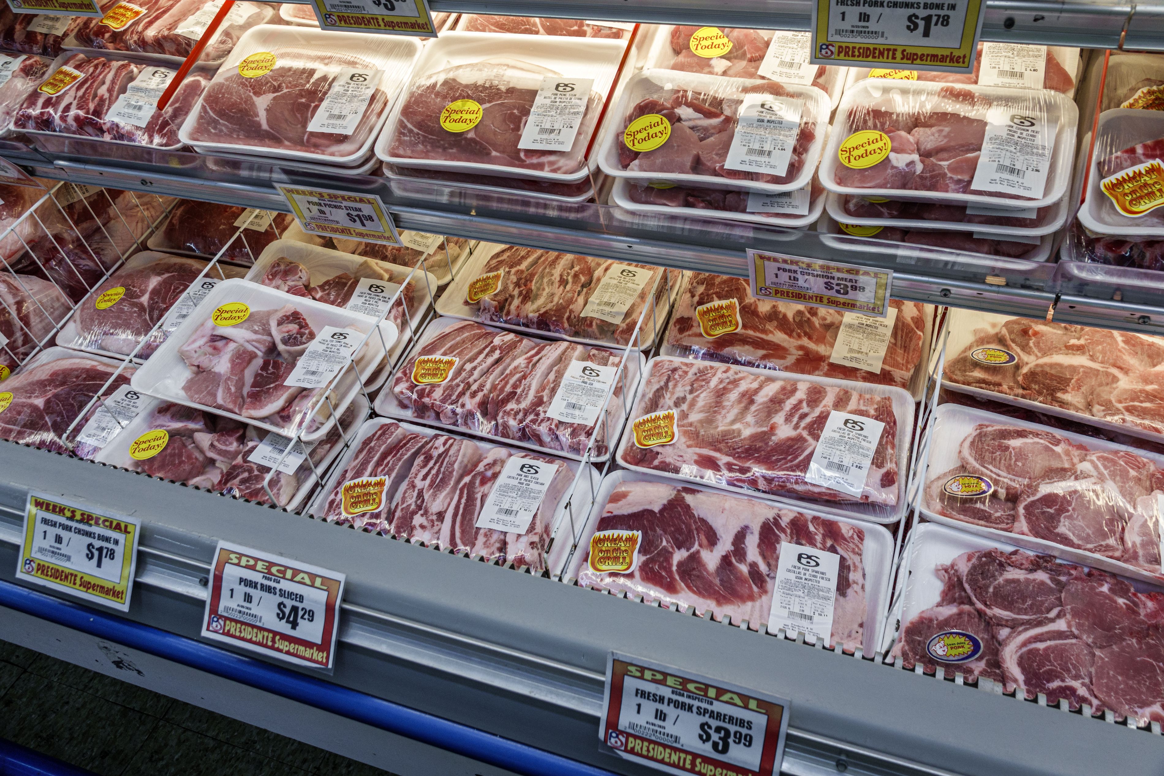 A supermarket meat department display, shown for illustration purposes only. | Source: Getty Images