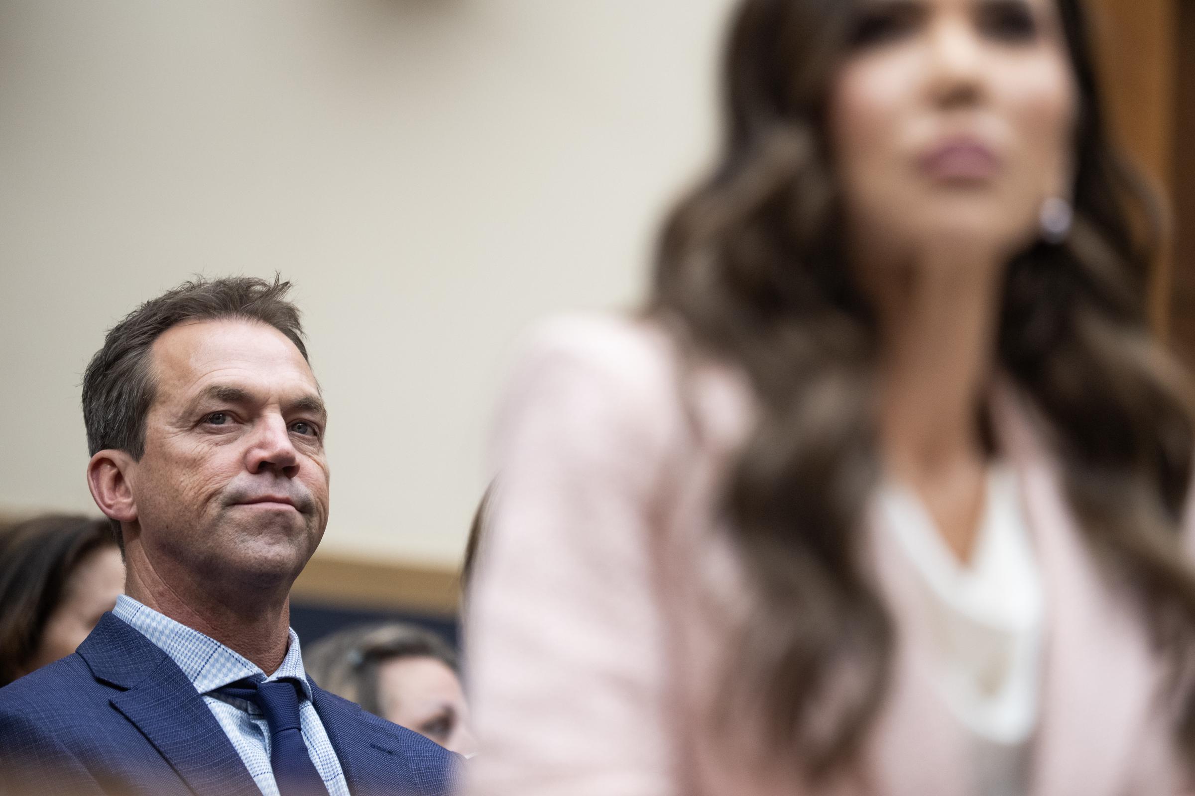 Bryon Noem became the subject of public scrutiny in late March after a report raised allegations about his private online activity and payments to online contacts. The claims emerged shortly before Kristi filed for divorce. | Source: Getty Images