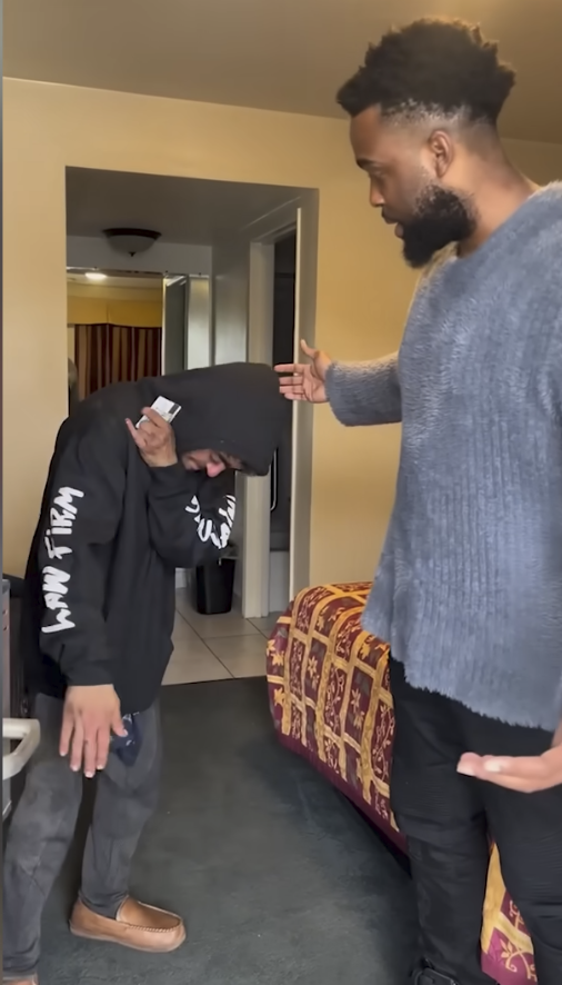 The actor with his former costar Daniel Curtis Lee, as seen in a video posted on December 24, 2025 | Source: YouTube/New York Post