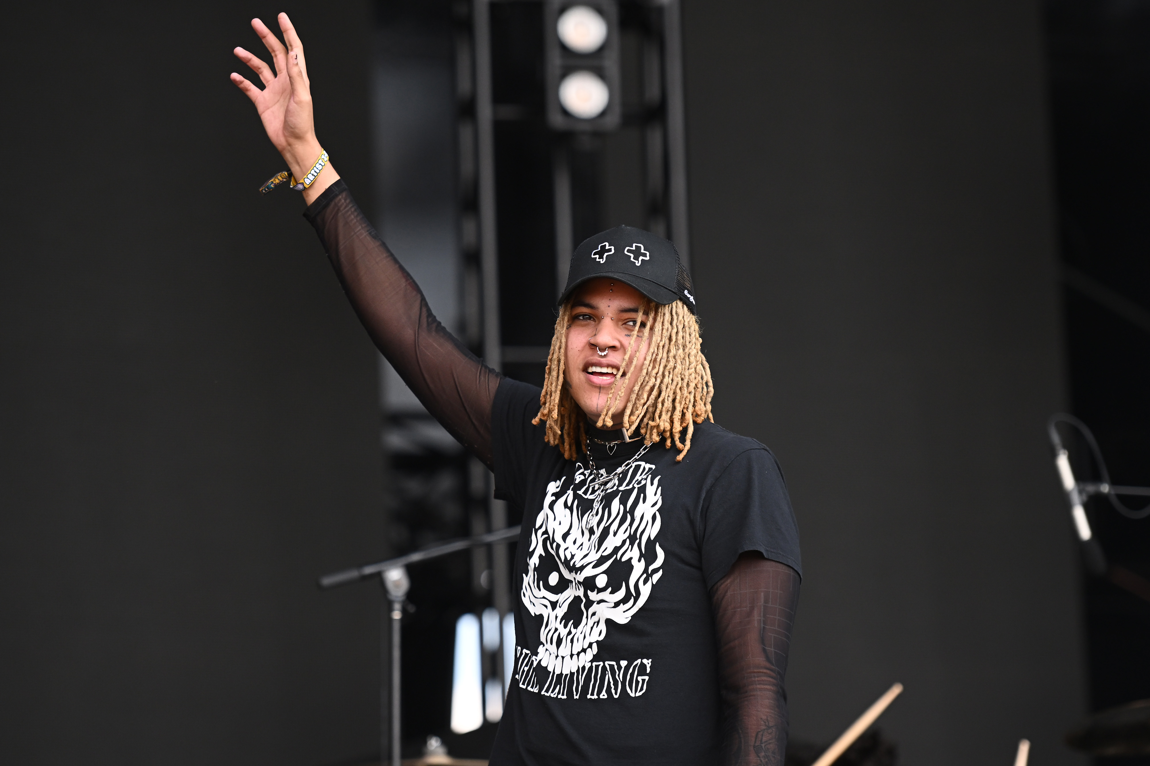 Poorstacy performs at Riot Fest at Douglass Park in Chicago on September 17, 2022 | Source: Getty Images
