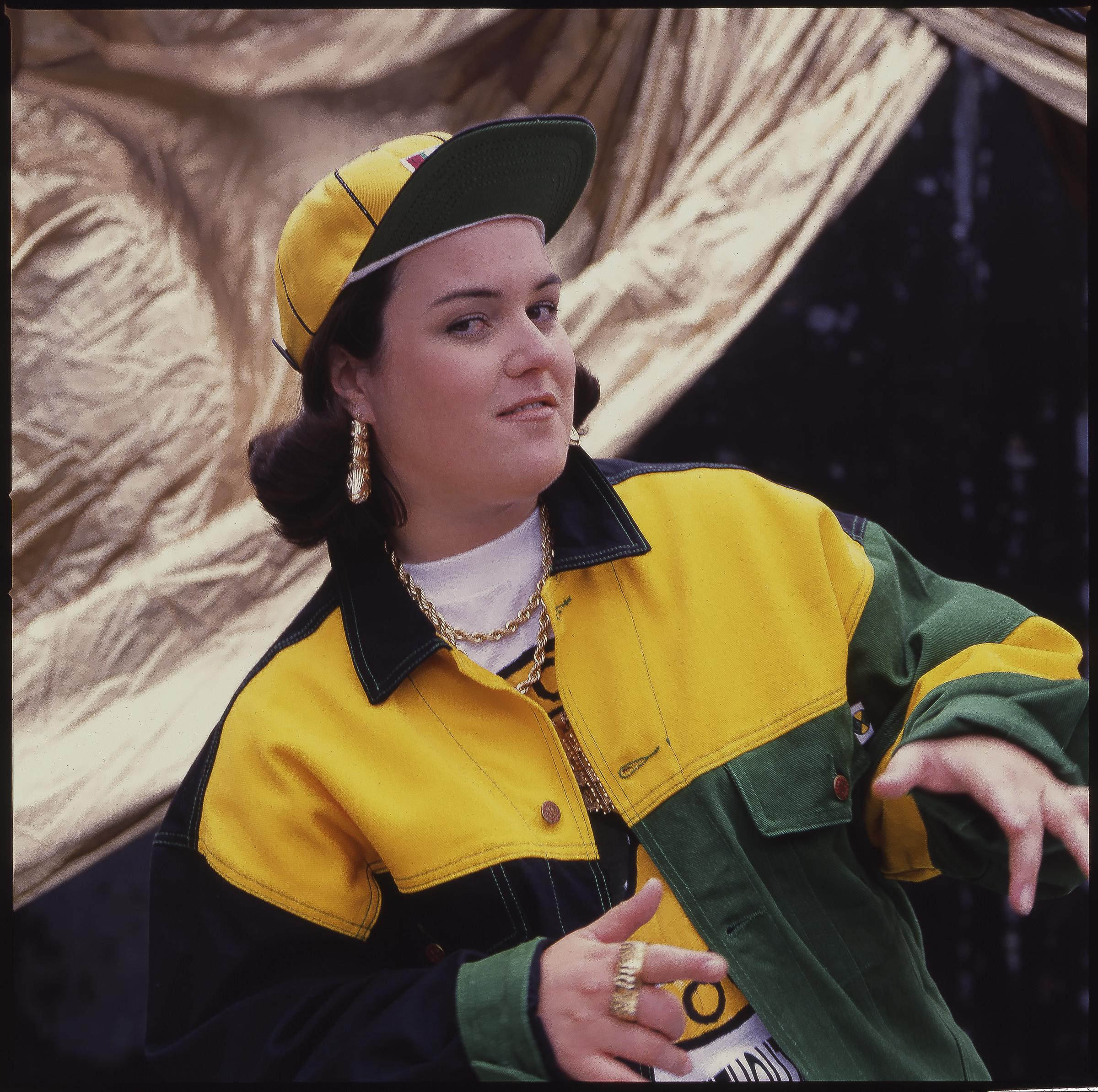 Rosie O'Donnell lost her mother at an early age. In this photo, she posed for a portrait dressed in hip-hop fashion on June 25, 1992, in New York City, New York. | Source: Getty Images