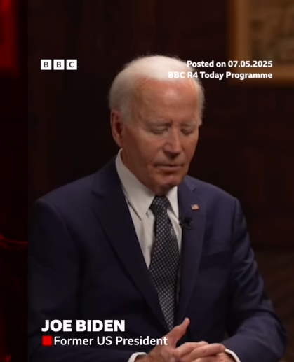 Former U.S. President Joe Biden sharing reflections during his interview with the BBC, posted on May 7, 2025. | Source: Instagram/bbcnews