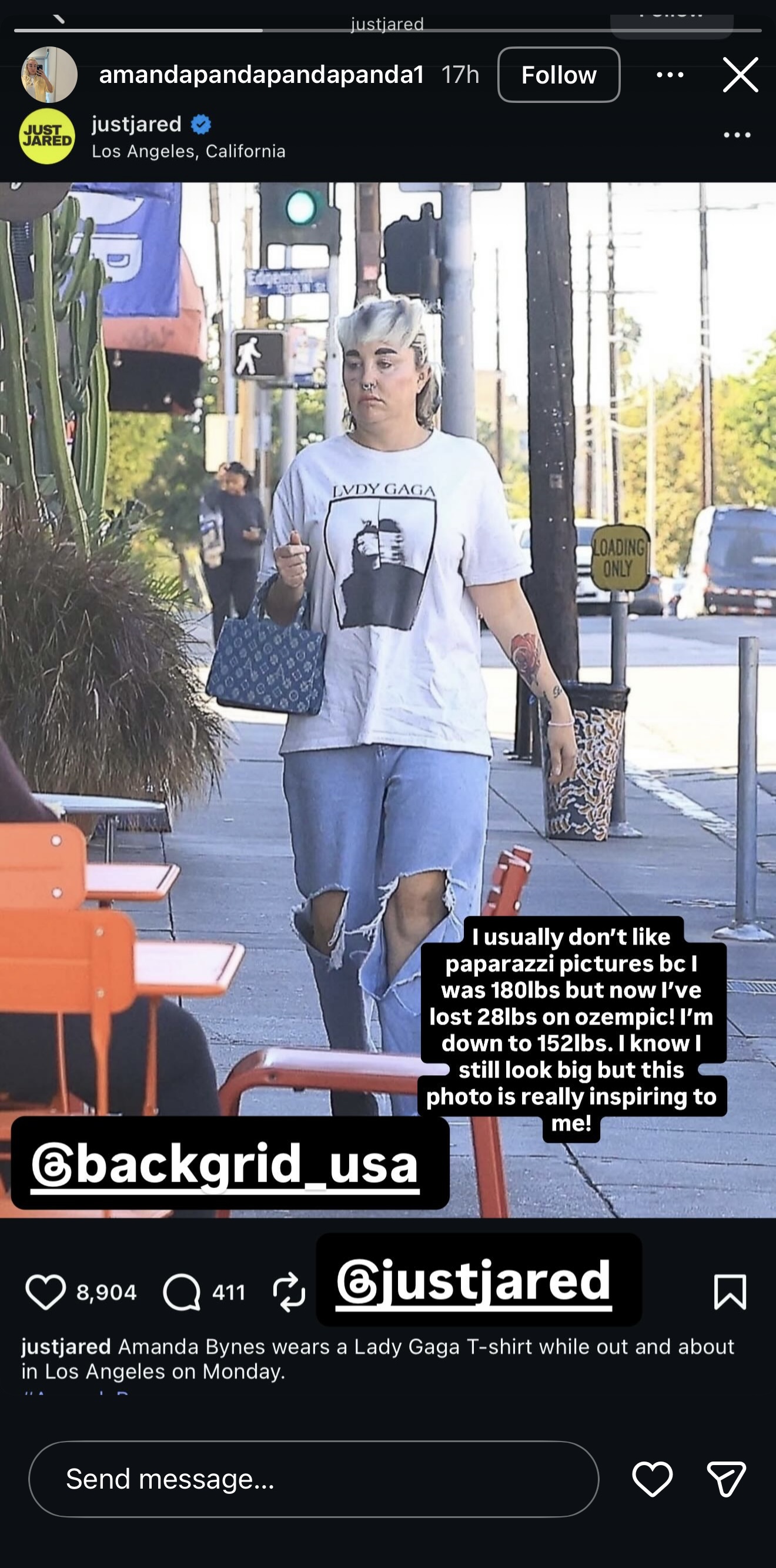 Amanda Bynes talking about her weight loss on Instagram Stories, posted in December 2025.