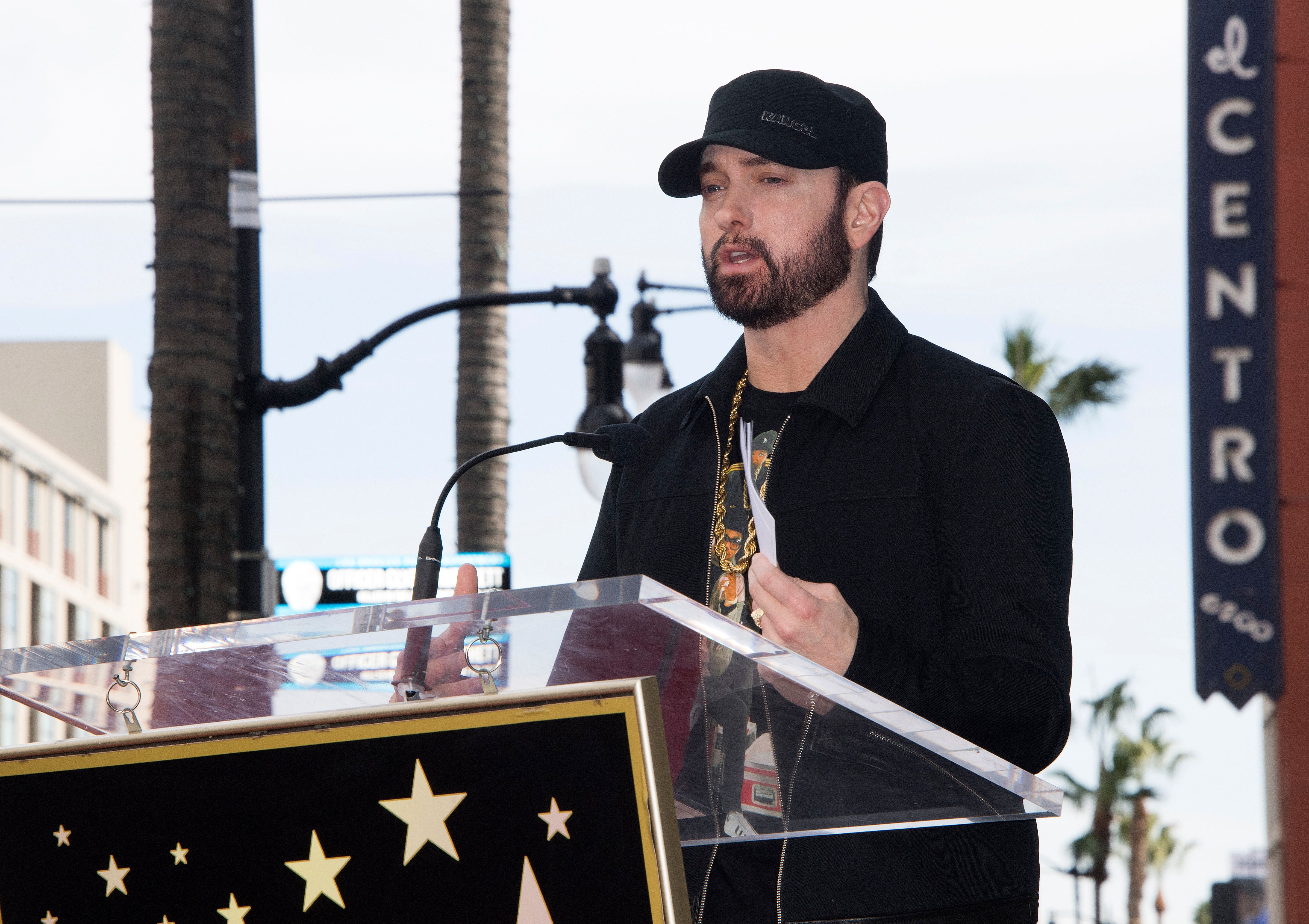 Eminem found a highly lucrative way to share the property with his biggest fans. To celebrate the album's anniversary, he sold actual bricks from the razed property for $300 each. | Source: Getty Images
