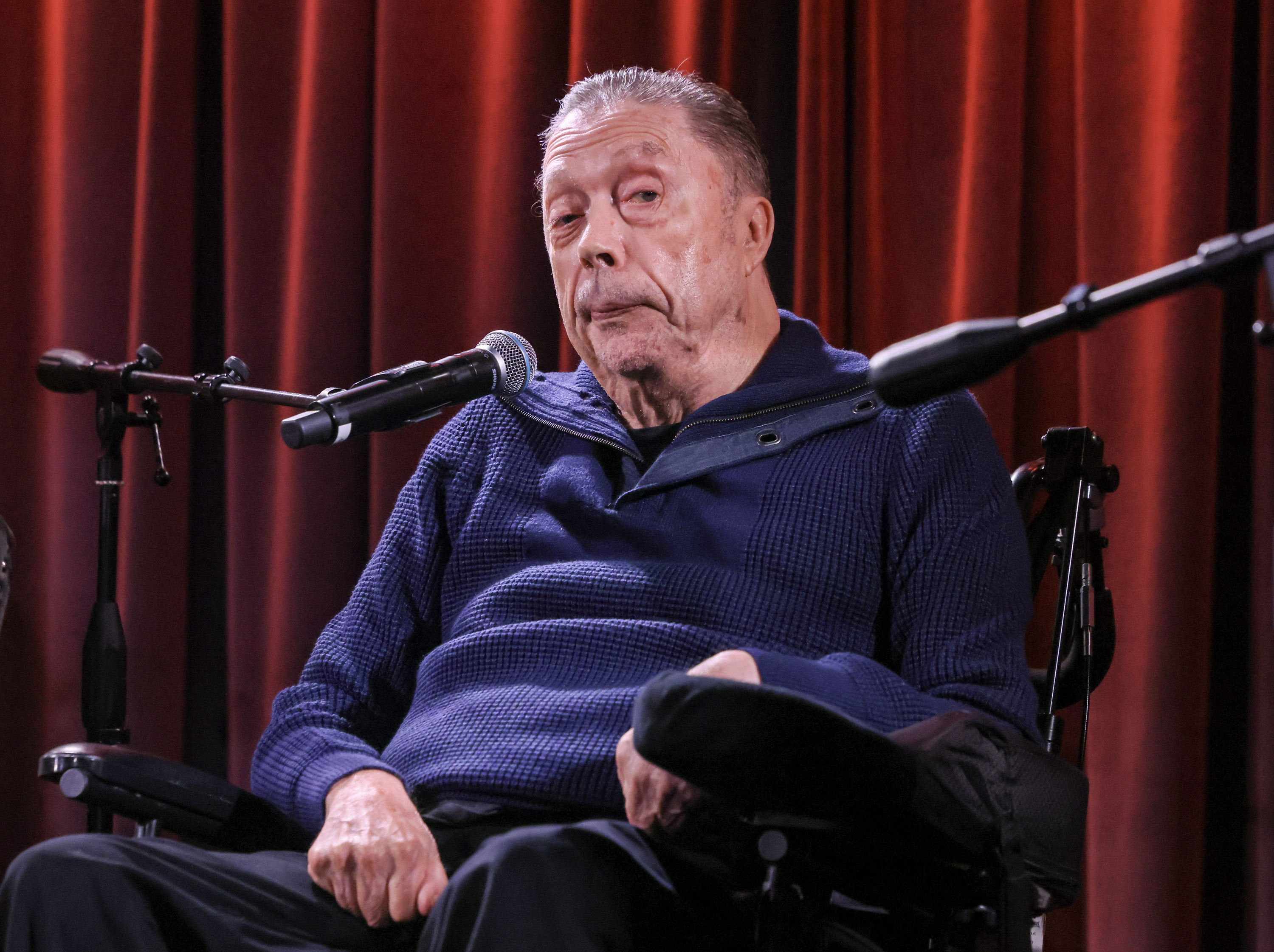 Tim Curry speaks onstage at Celebrating the Music of “The Rocky Horror Picture Show” at GRAMMY Museum L.A. Live on October 15, 2025, in Los Angeles, California. | Source: Getty Images