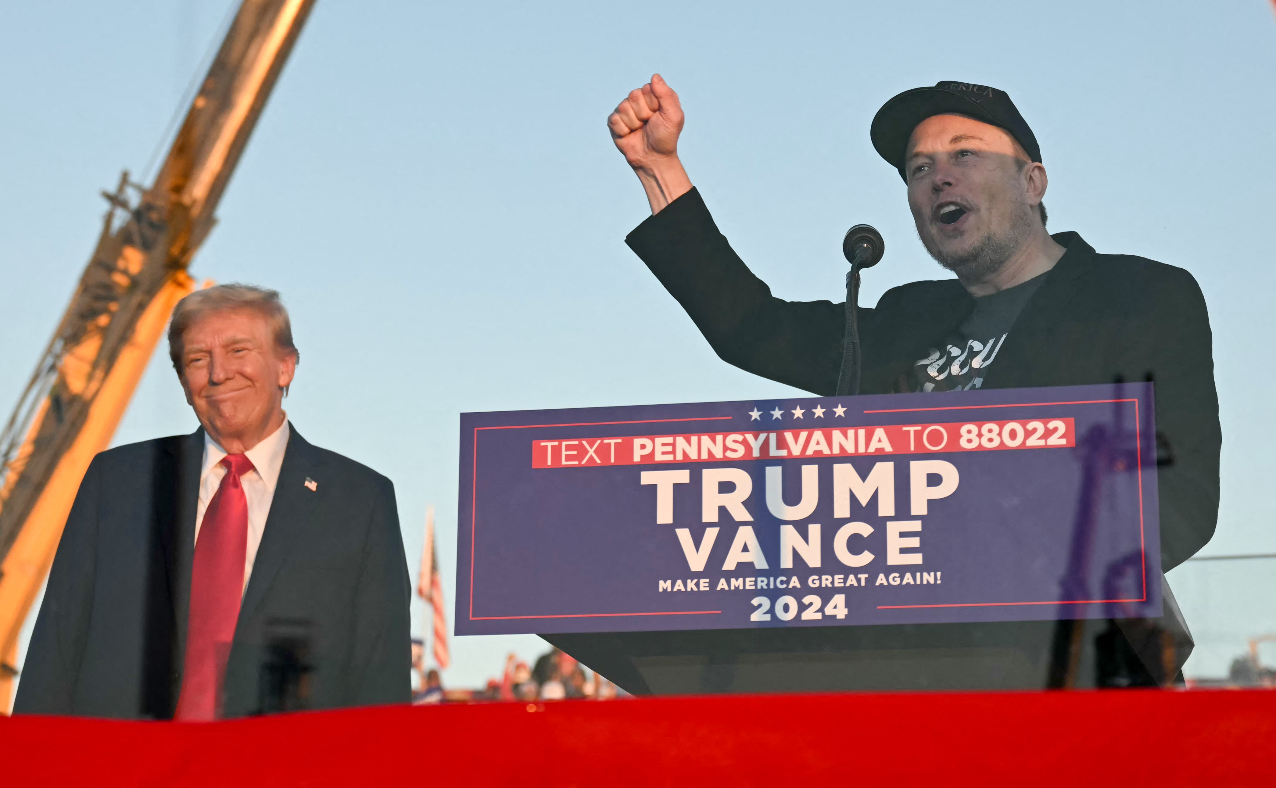 Elon Musk speaking at President Trump's election rally at Butler, Pennsylvania on October 5, 2024 | Source: Getty Images