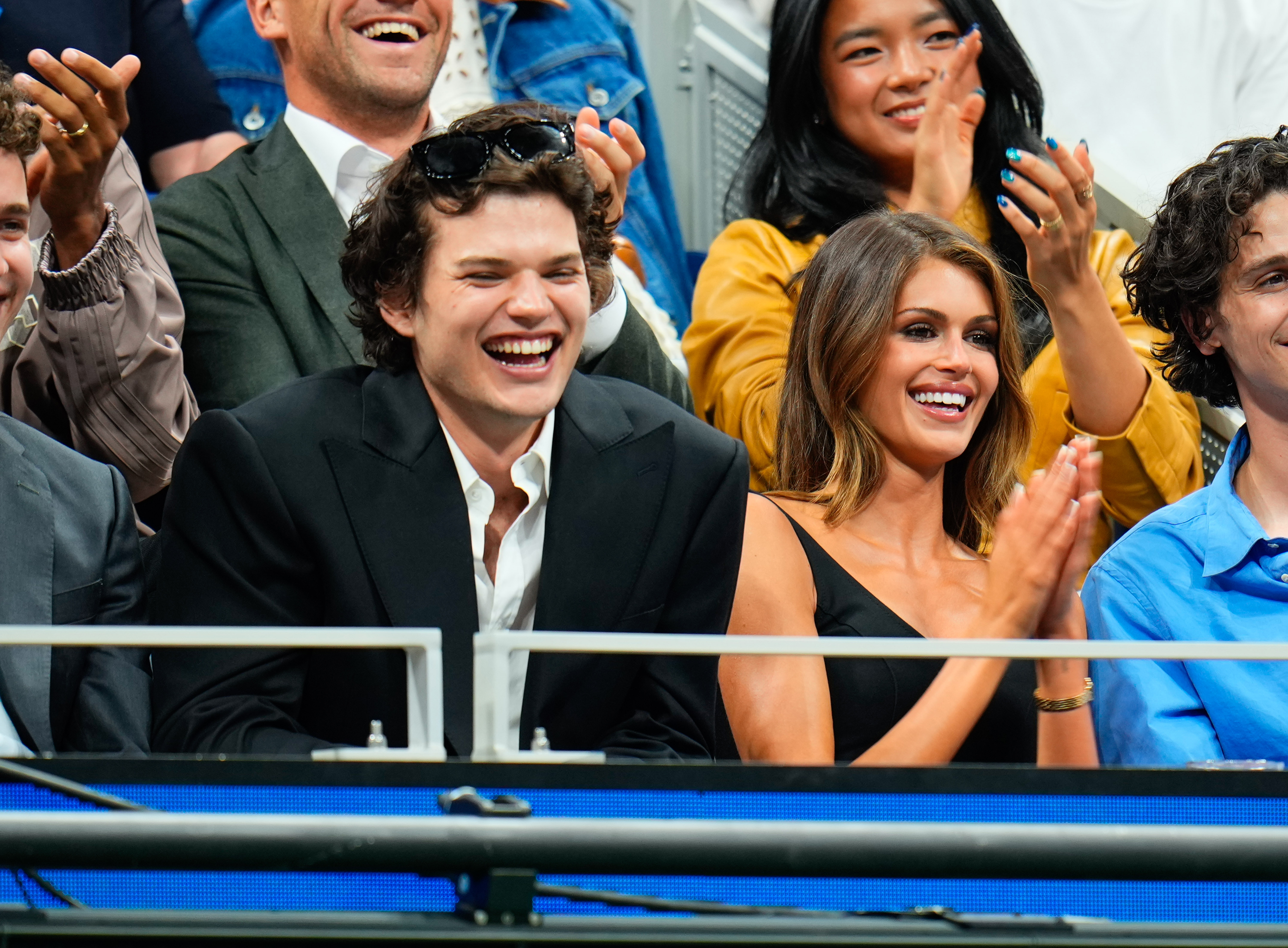 Homer Gere and Kaia Gerber looked like good friends during their time together. In this photo, they were seen at the US Open on August 25, 2026, in New York City. | Source: Getty Images