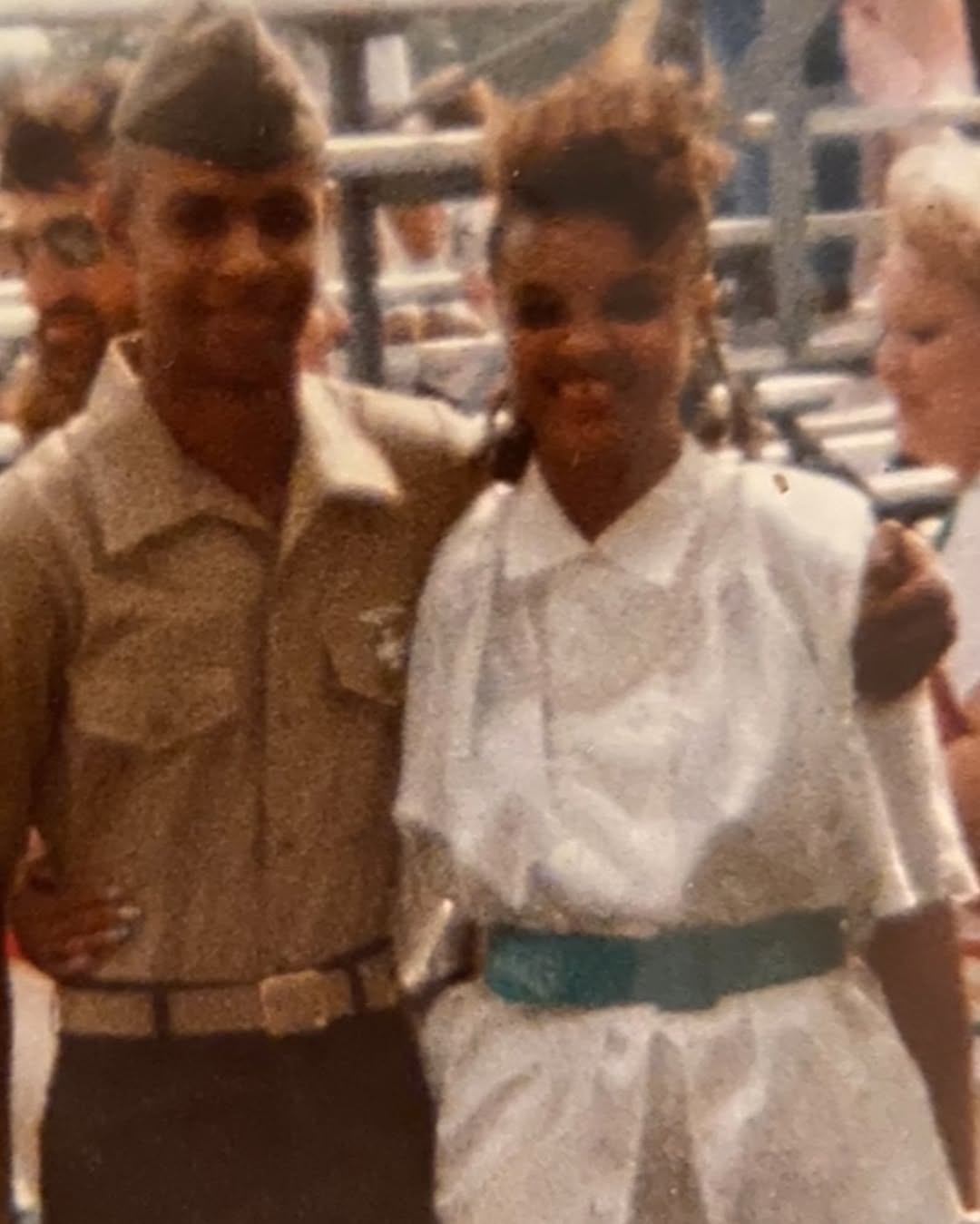 Orville Richard Burrell, known as Shaggy, stands beside his mother during his military service | Source: Instagram/direalshaggy