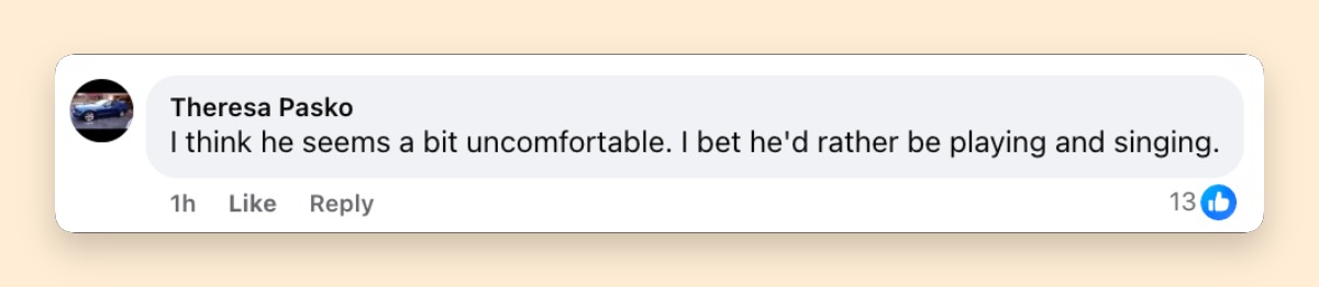 A netizen's comment about one of the male stars attending the ACM Awards on May 17, 2026 | Source: Facebook/peoplecountry