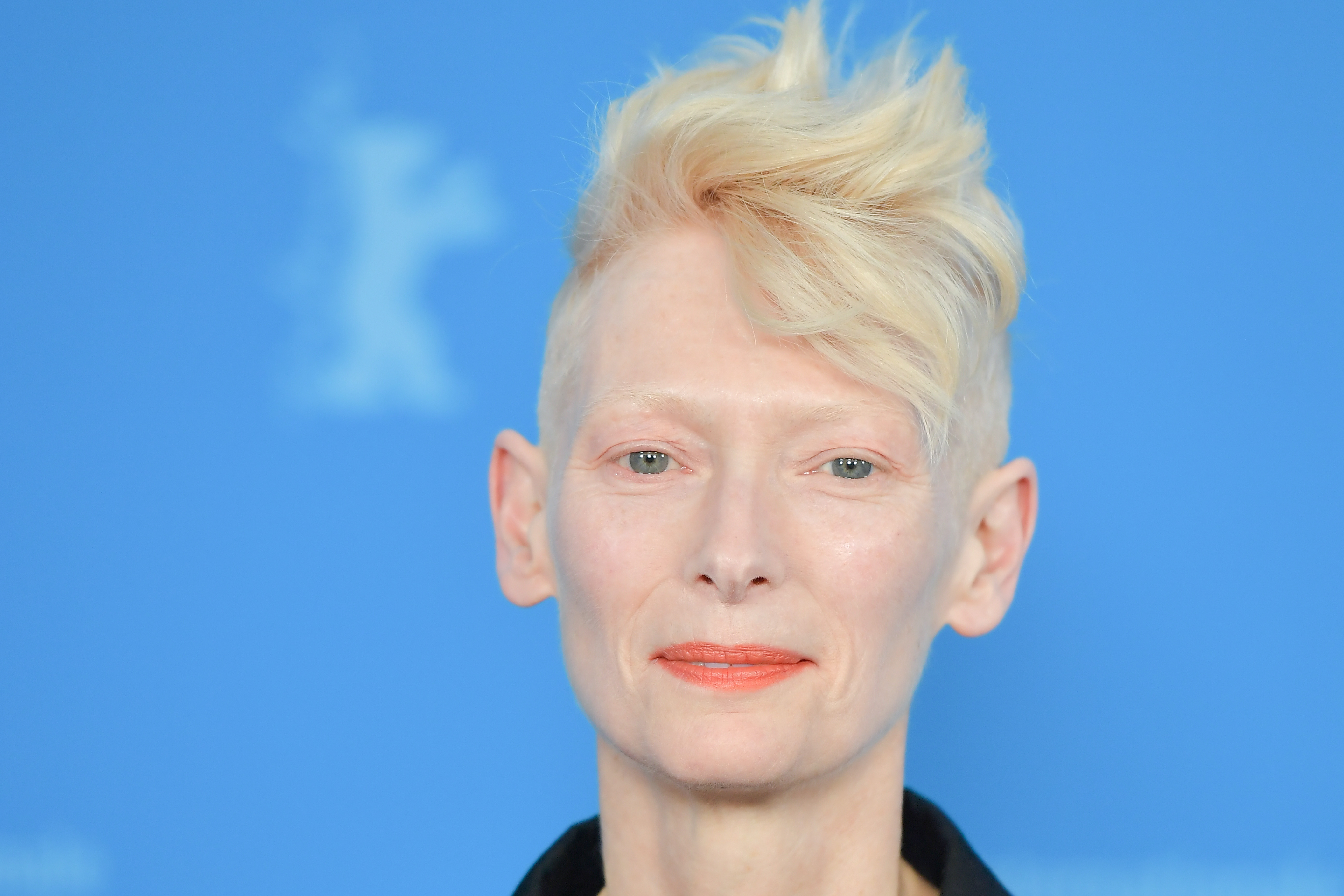 Tilda Swinton at the Honorary Golden Bear photocall during the 75th Berlinale International Film Festival Berlin on February 14, 2025, in Germany. | Source: Getty Images