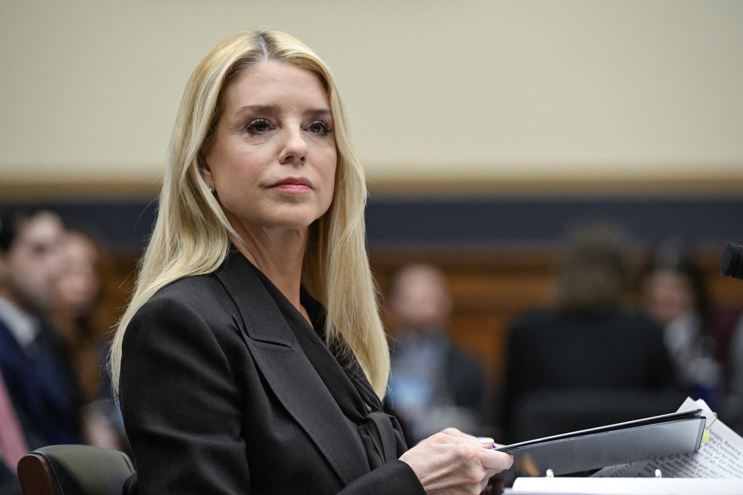 Pam Bondi testifies before the House Judiciary Committee on Capitol Hill in Washington, D.C., on February 11, 2026 | Source: Getty Images